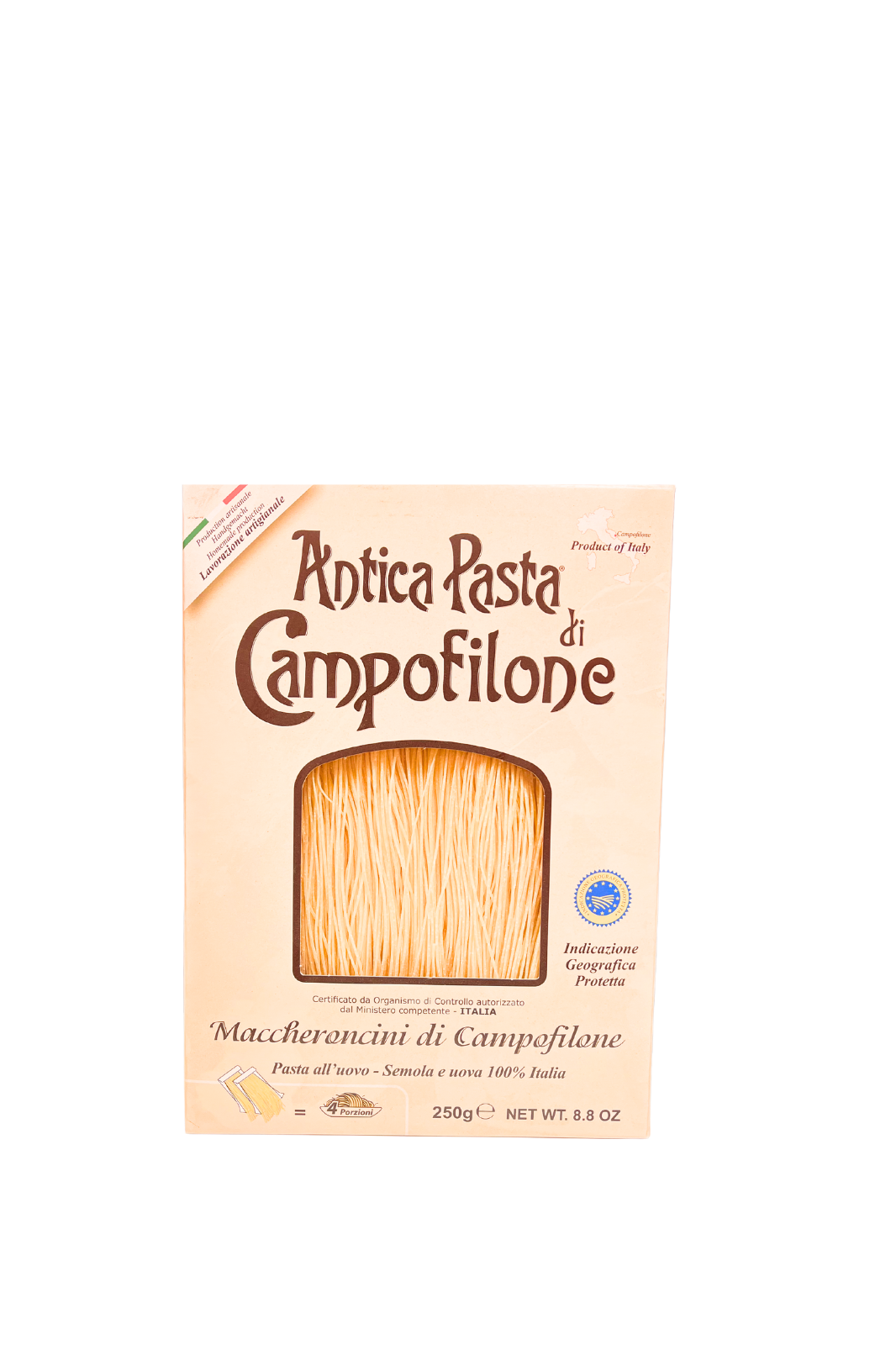 Antica Pasta di Campofilone Maccheroncini all'uovo IGP, 250gr.