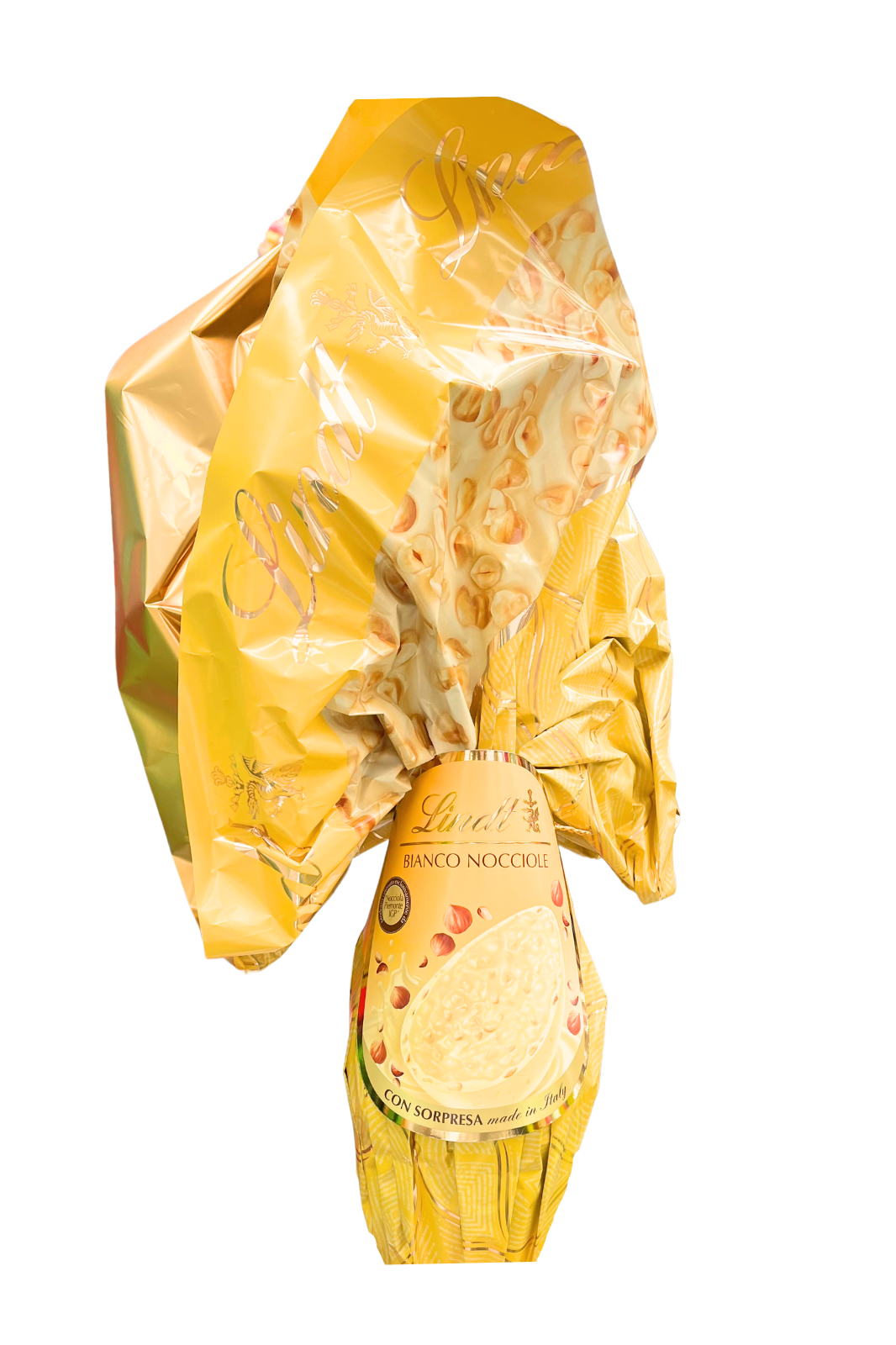 Uovo di Pasqua Lindt 240 grammi cioccolato bianco con nocciole – Idea regalo Pasqua