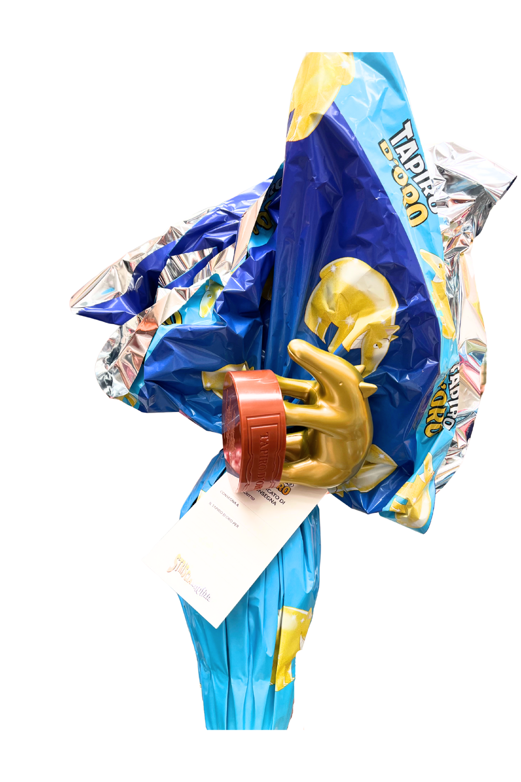 Uovo di Pasqua Striscia la Notizia Dolce&Toys 250 grammi cioccolato al latte con Tapiro d’Oro - striscia la notizia