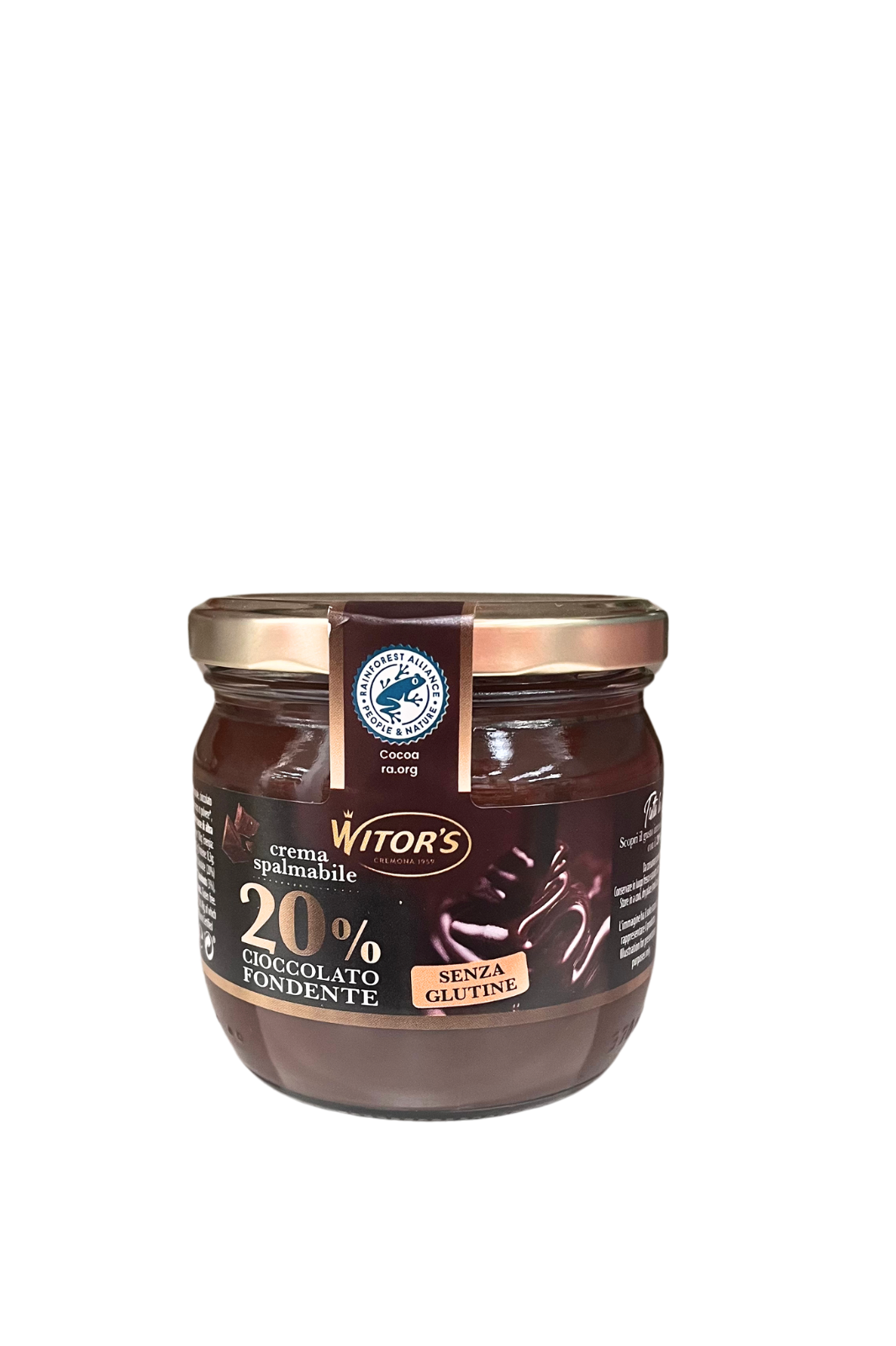 WITOR'S Crema Spalmabile al Cioccolato fondente 20% Senza glutine, 360g