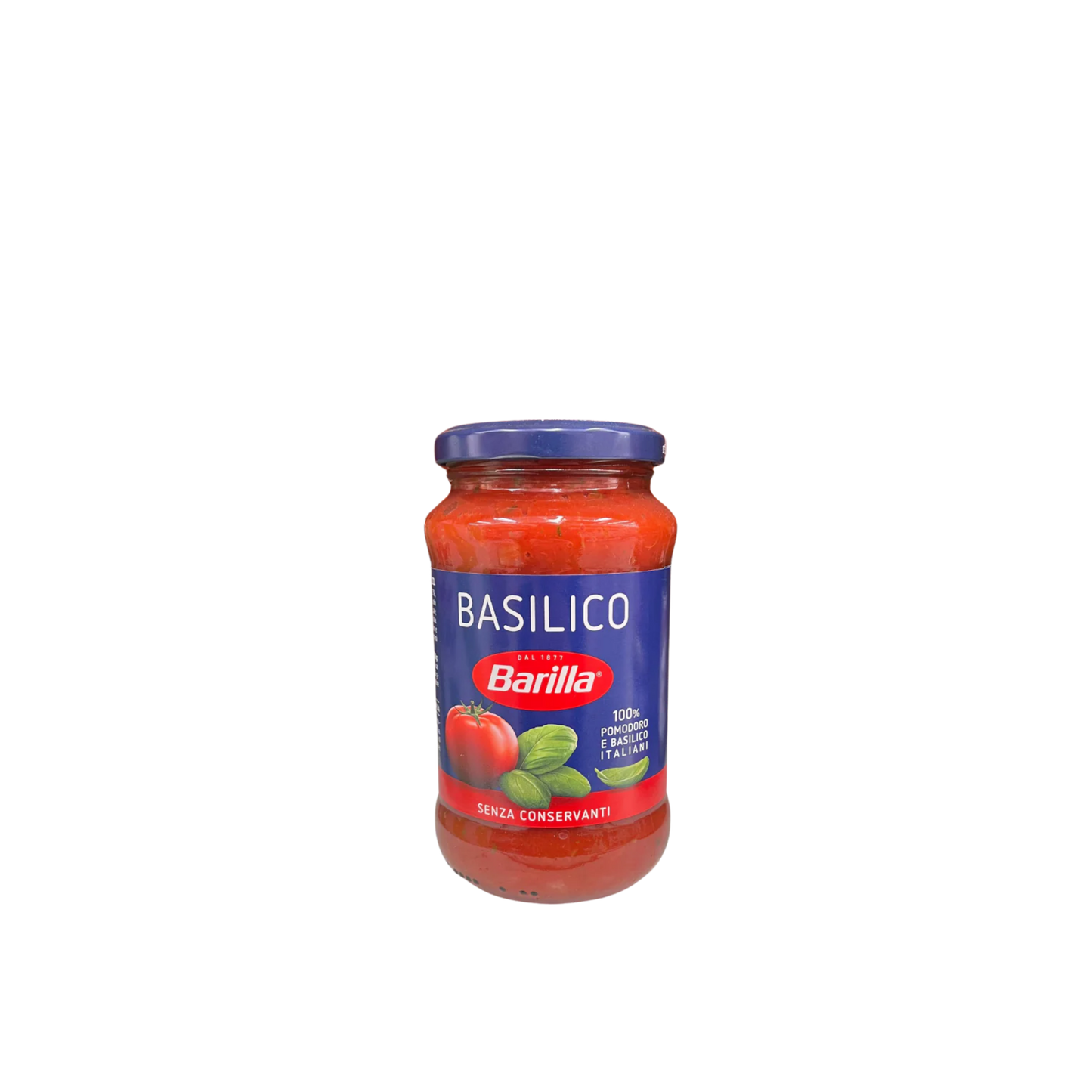 Vasetto di sugo Barilla al basilico 400g con ingredienti 100% italiani – disponibile su Essenza Pisterzi