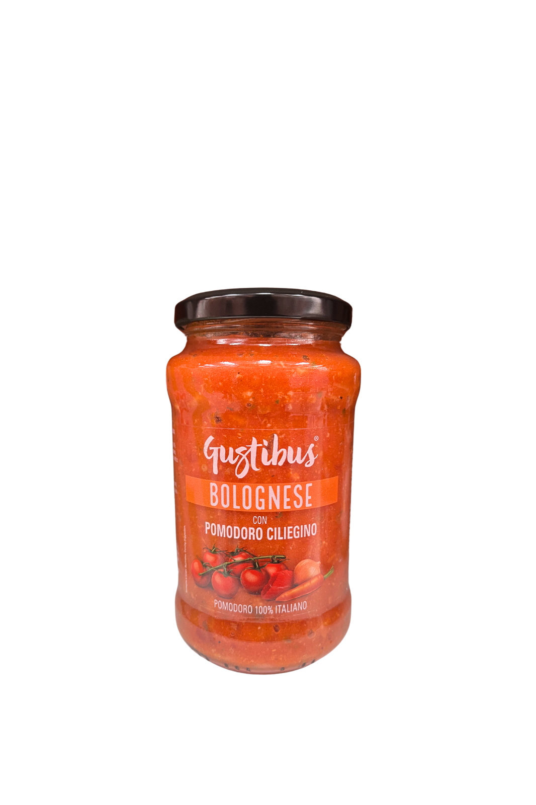 Barattolo da 400g di sugo alla Bolognese Gustibus con pomodoro ciliegino – Essenza Pisterzi