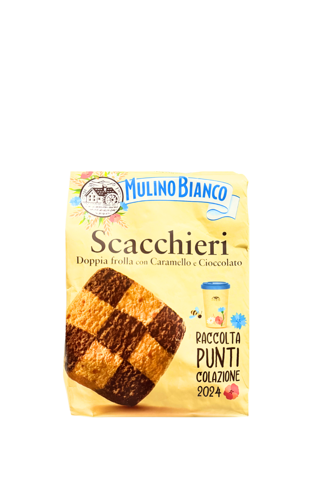 Mulino Bianco Scacchieri, doppia frolla con caramello e cioccolato. 300g