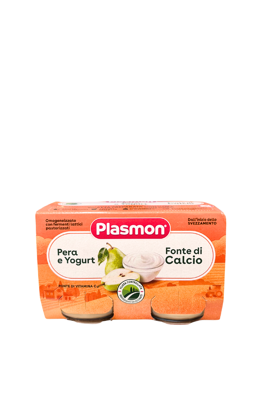 PLASMON Pear and Yogurt Homogenized, (2x120gr).