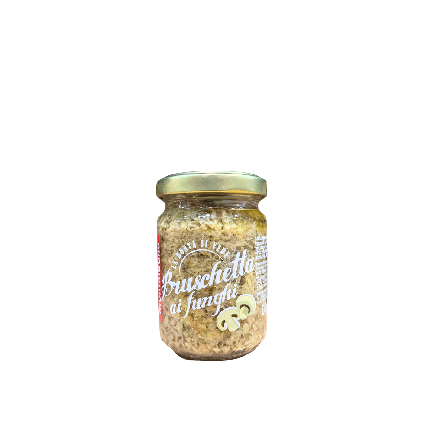 MONTALBANO Bruschetta ai Funghi – Crema Spalmabile per Antipasti, 130 gr.
