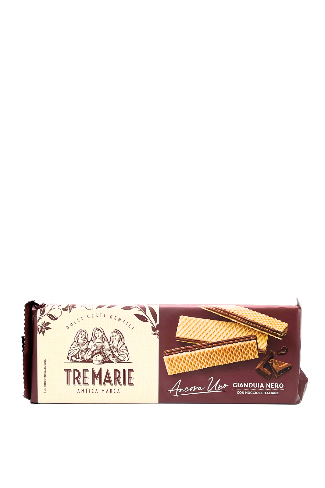 Tre Marie Wafer Gianduia Nero con Nocciole Italiane, 175gr.