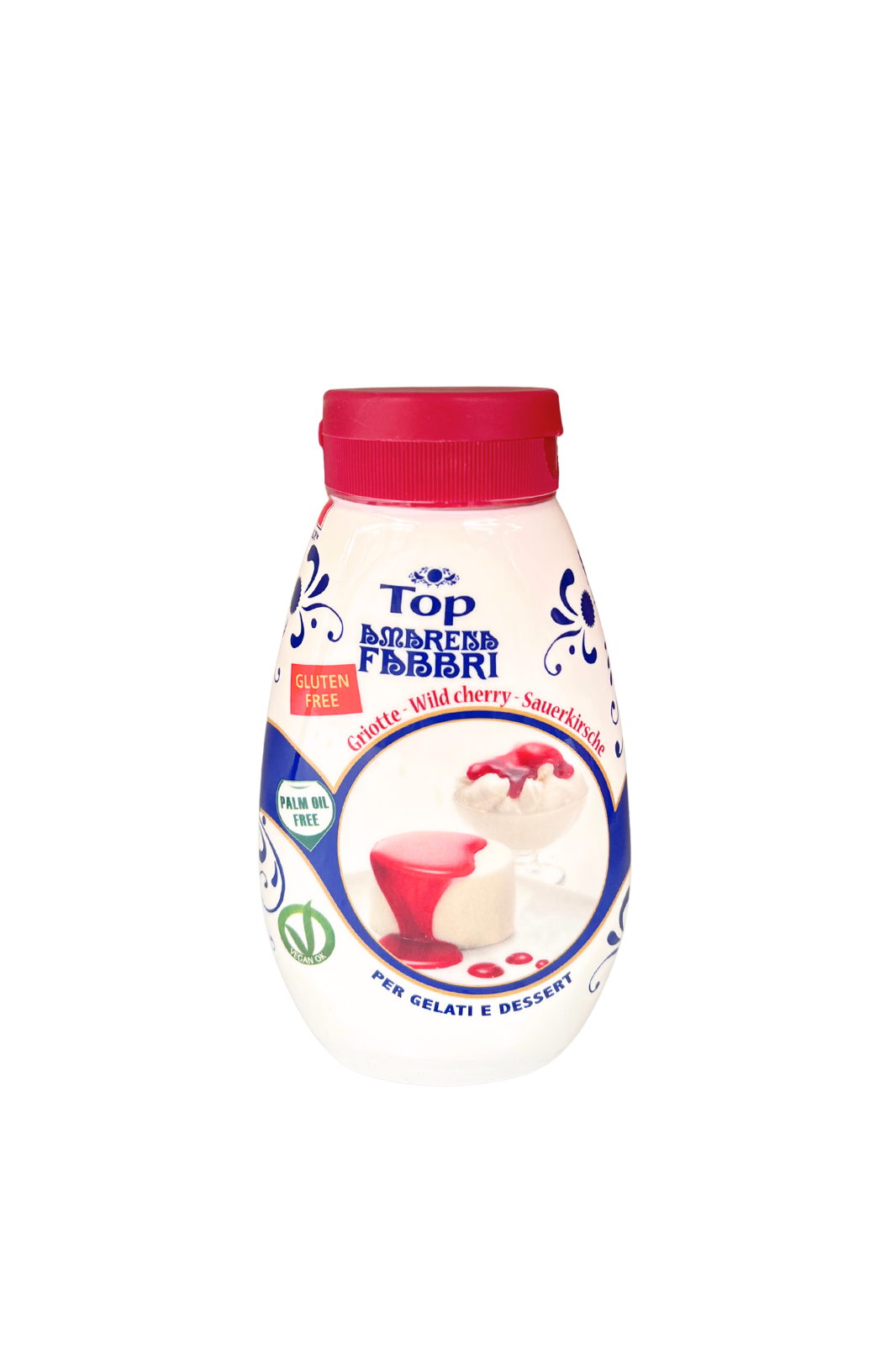 FABBRI Top Royal all'Amarena – Black Cherry Sauce for Desserts and Ice Cream 225 gr.