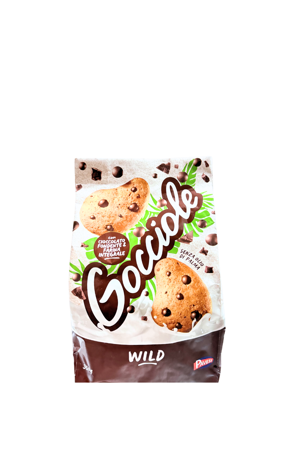 Pavesi Gocciole Wild, con cioccolato fondente e farina integrale. 350g