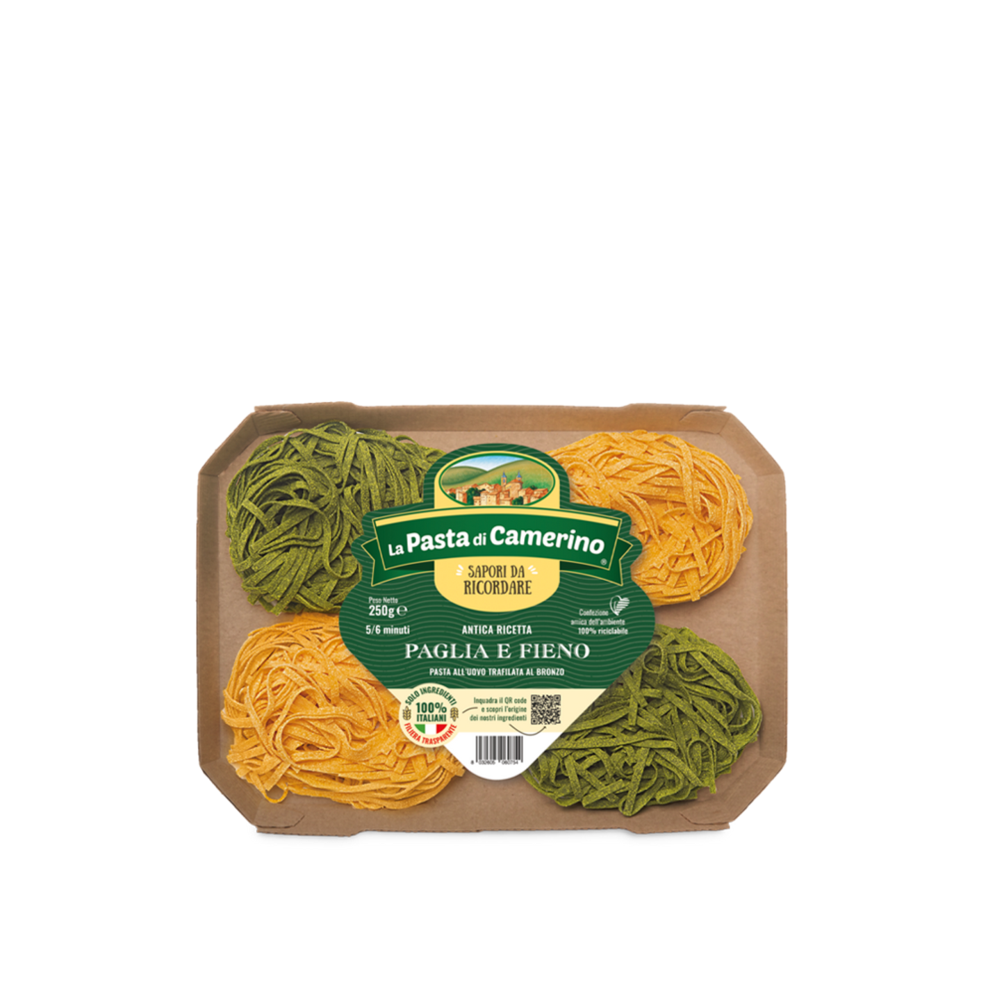 LA PASTA DI CAMERINO Paglia e Fieno all'Uovo, 250gr.
