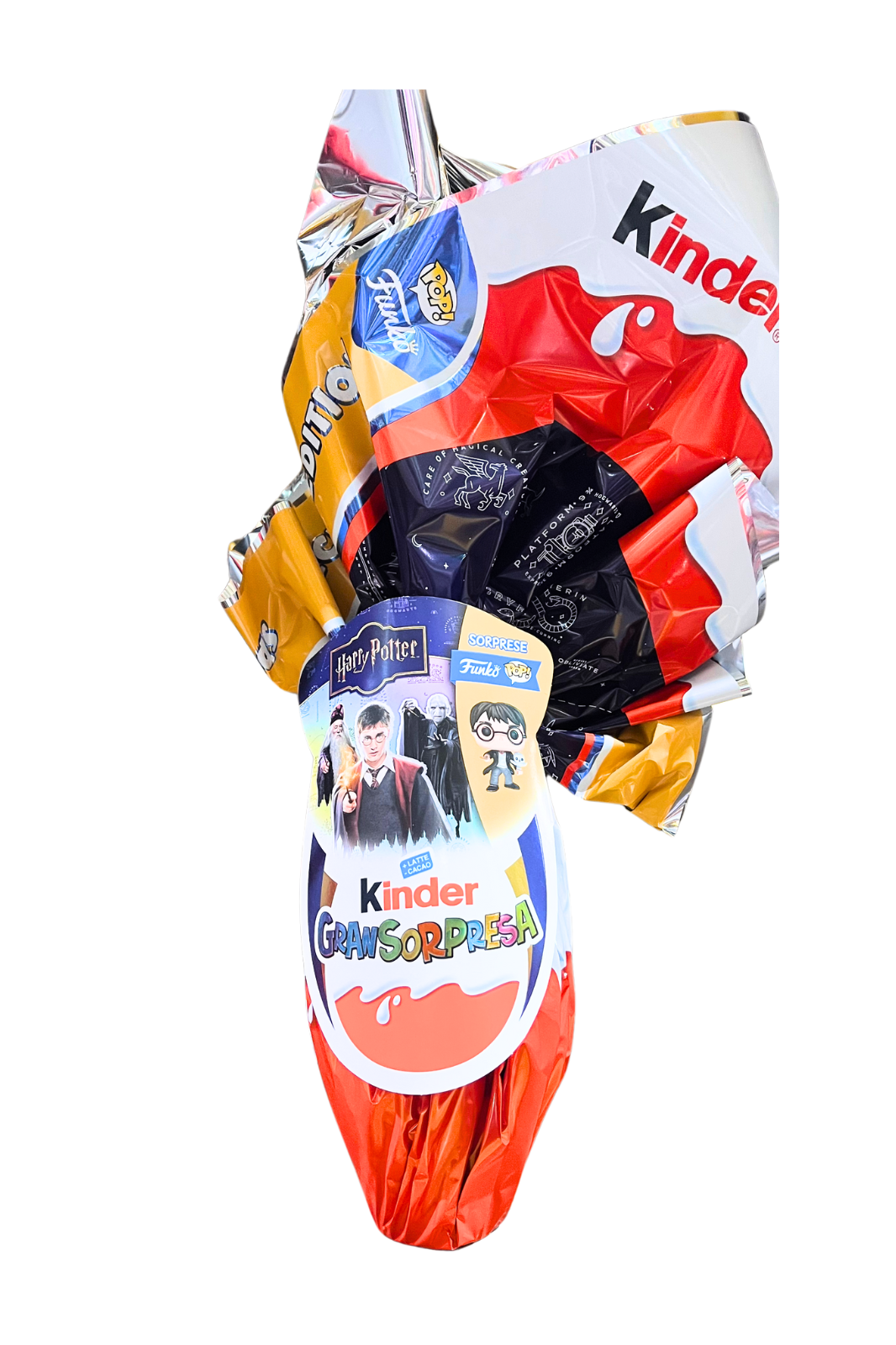 Kinder Uovo Gran Sorpresa Harry Potter 220gr, uovo di cioccolato con sorprese a tema Harry Potter, perfetto per fan e appassionati della saga