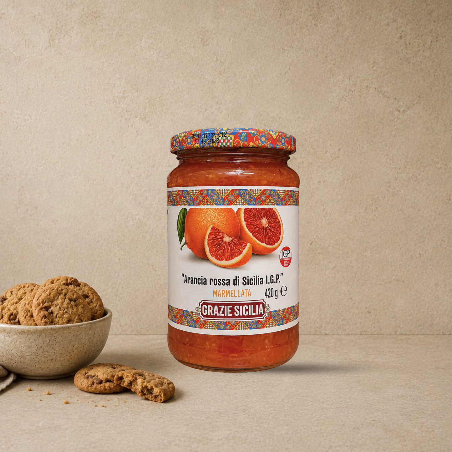AGRISICILIA Sicilian Blood Orange Jam PGI, 420g.