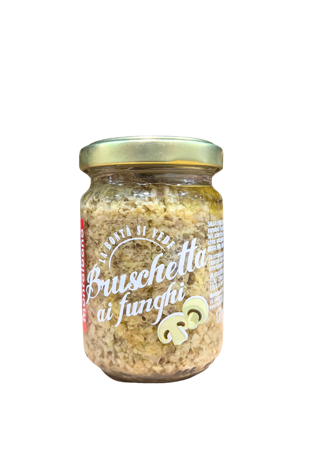 MONTALBANO Bruschetta ai Funghi – Crema Spalmabile per Antipasti, 130 gr.