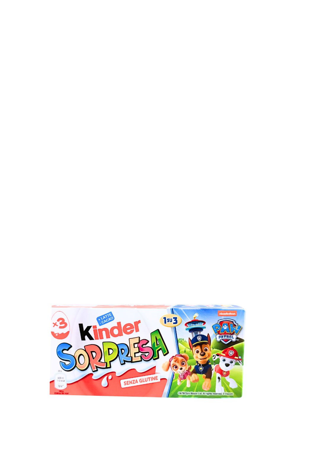 Kinder Sorpresa Senza glutine, PAW PATROL. (x3)