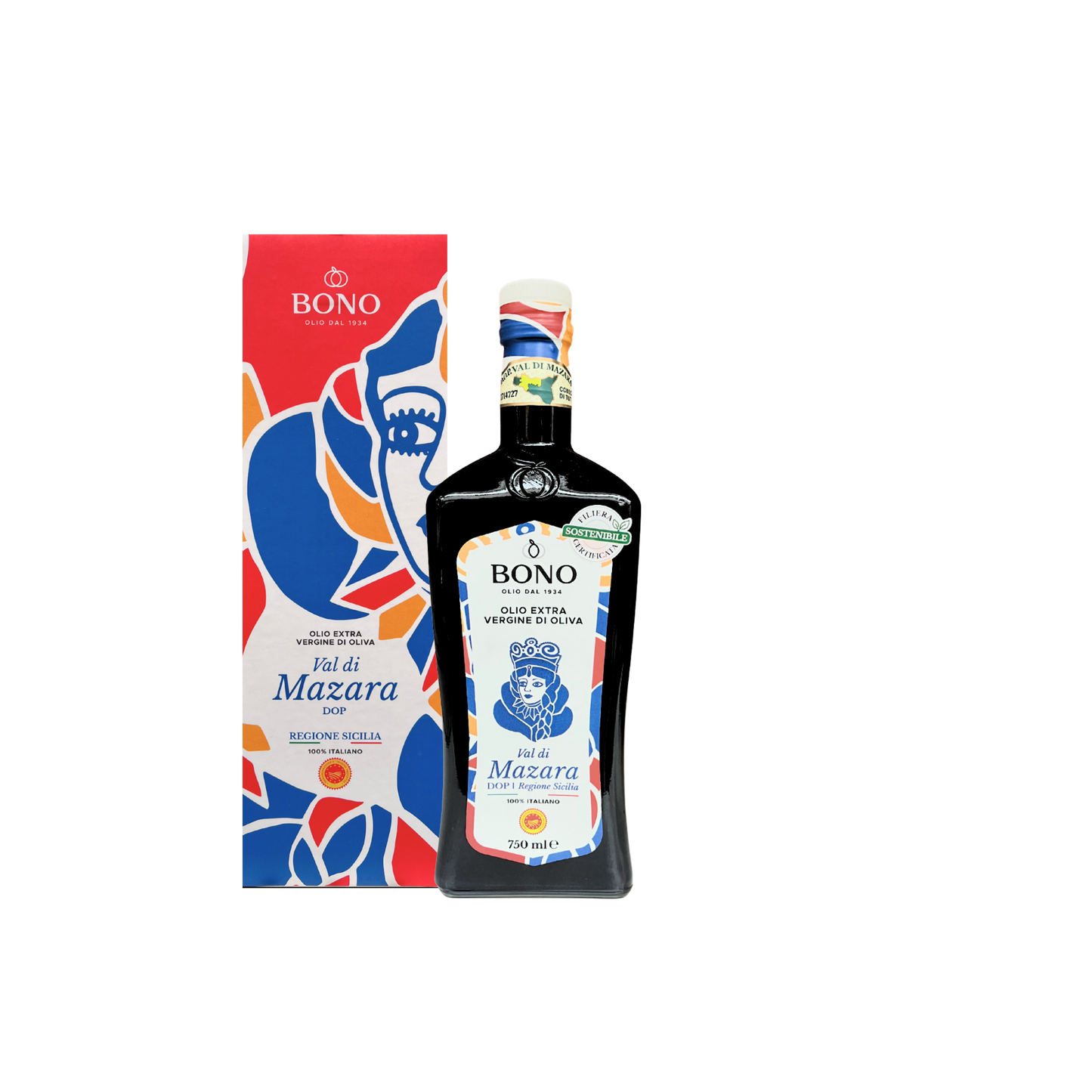 BONO Gift Pack Olio Extra Vergine di Oliva Val di Mazara DOP, 500ml.