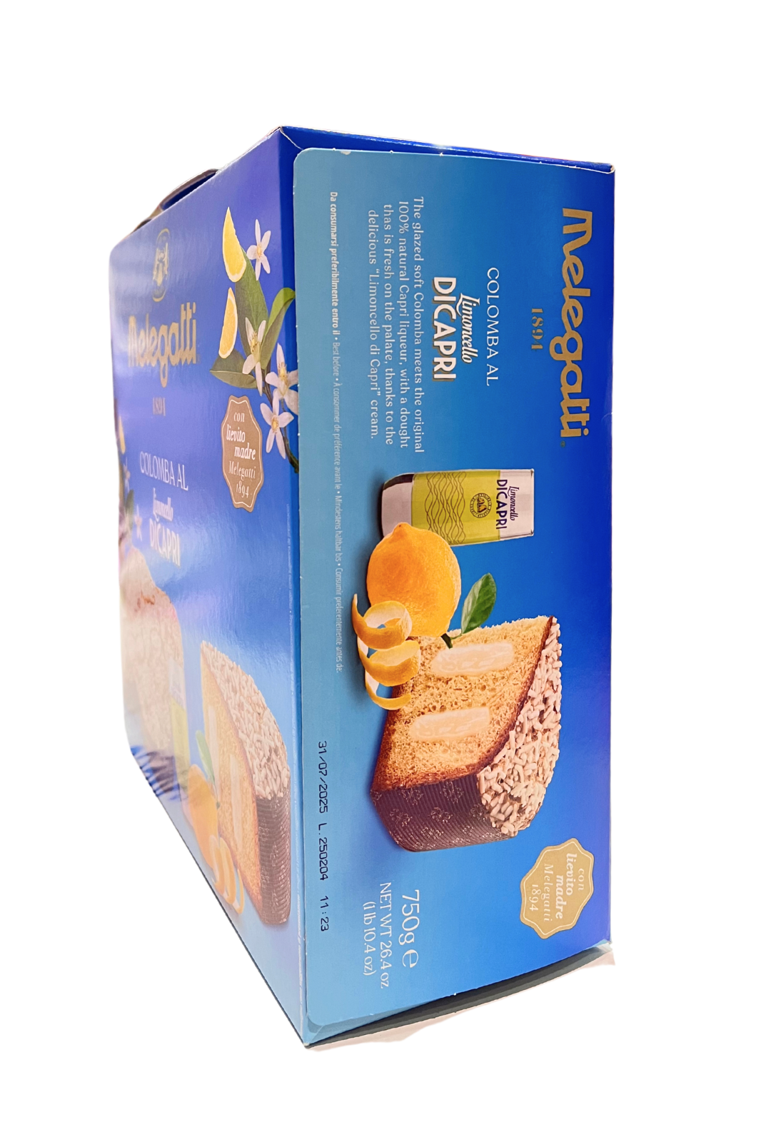 MELEGATTI Colomba mit Capri Limoncello, 750gr.