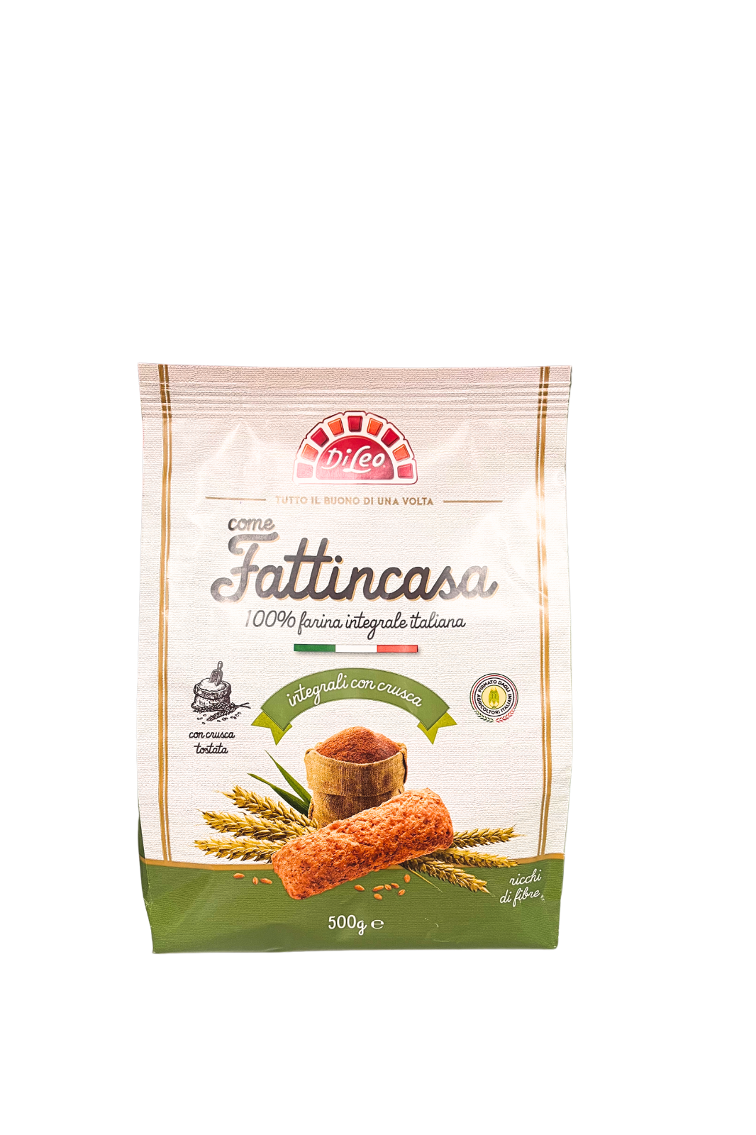 Di Leo Biscotti Integrali con Crusca tostata come Fattincasa, 500g