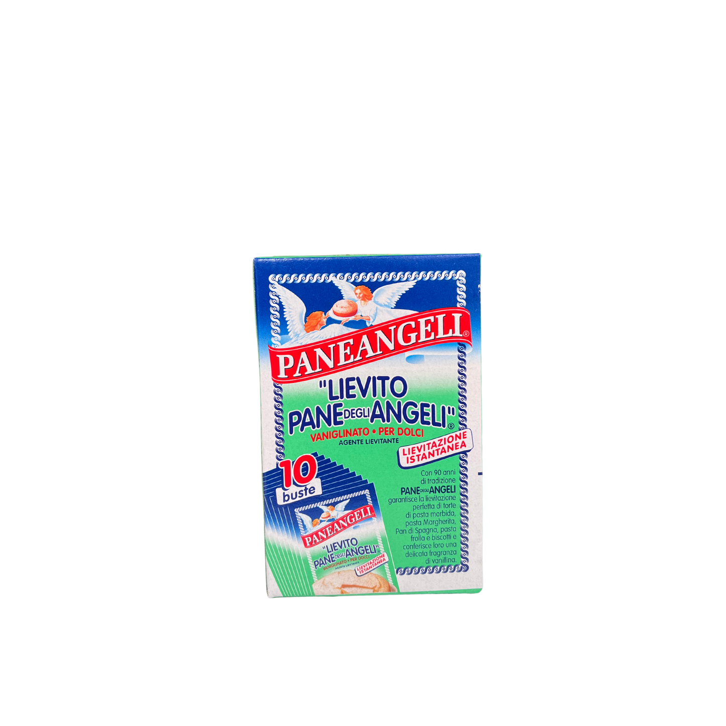 PANEANGELI Lievito Pane degli Angeli, Vanigliato per dolci Lievitazione Istantanea. 10 Buste
