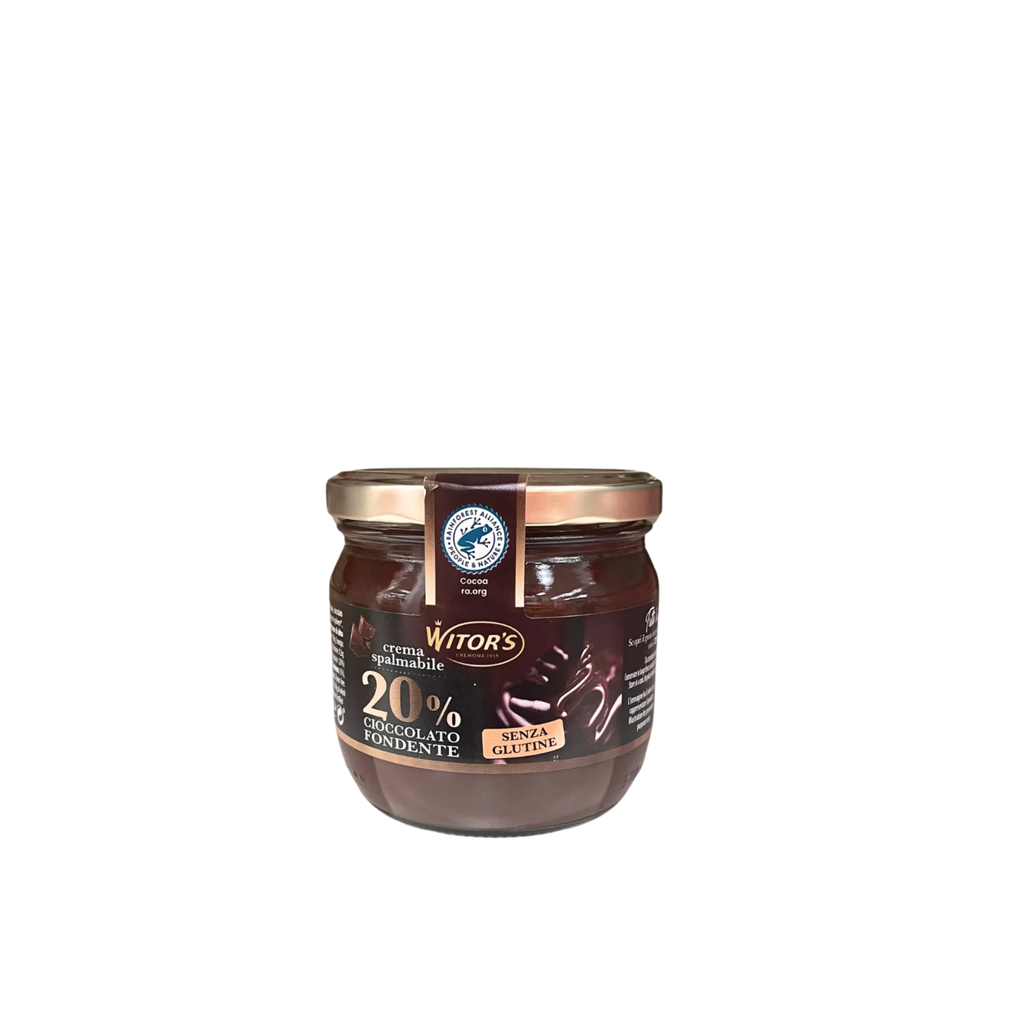 WITOR'S Crema Spalmabile al Cioccolato fondente 20% Senza glutine, 360g