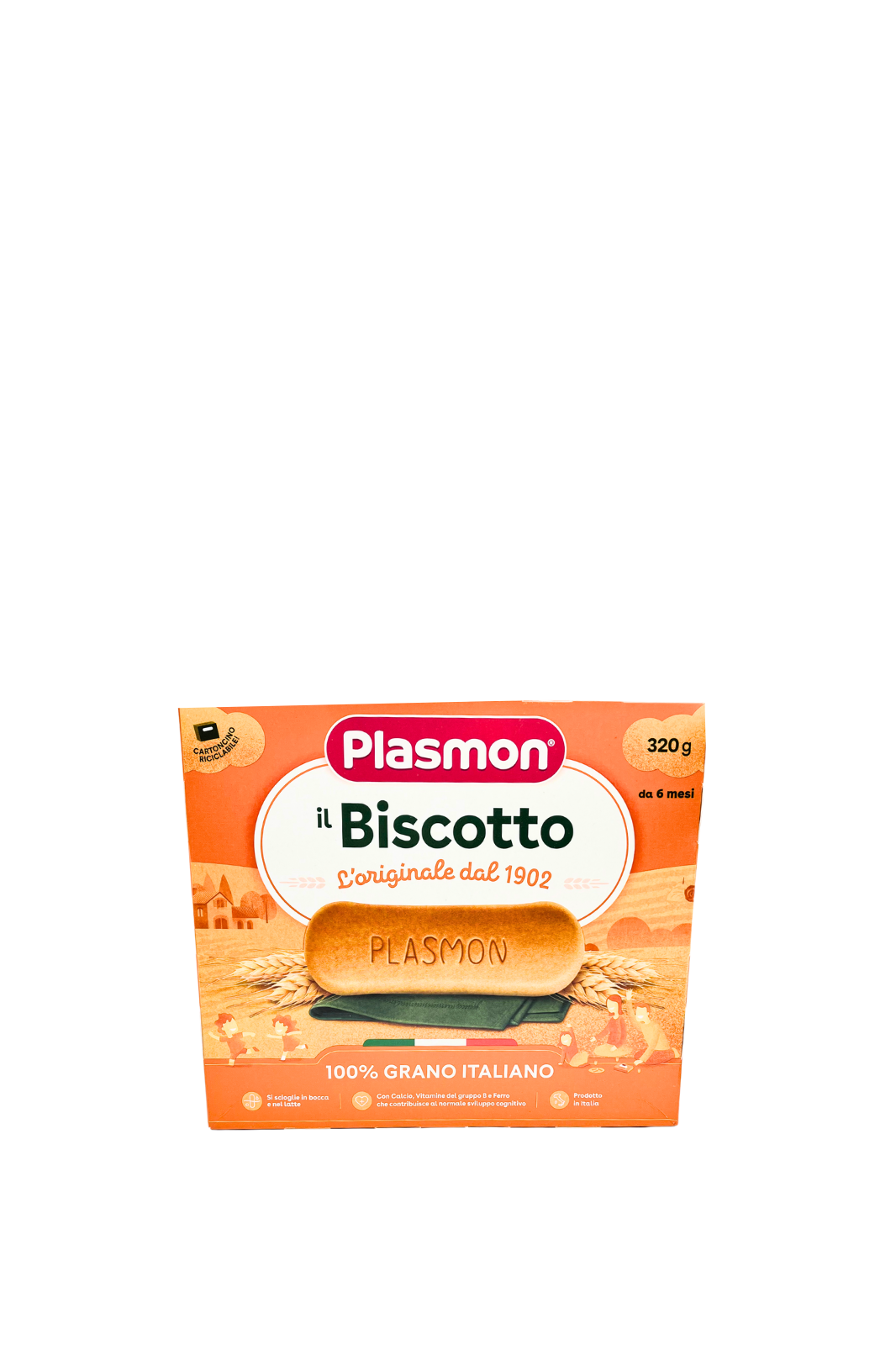 Plasmon Il Biscotto Originale 100% Grano italiano, 320g