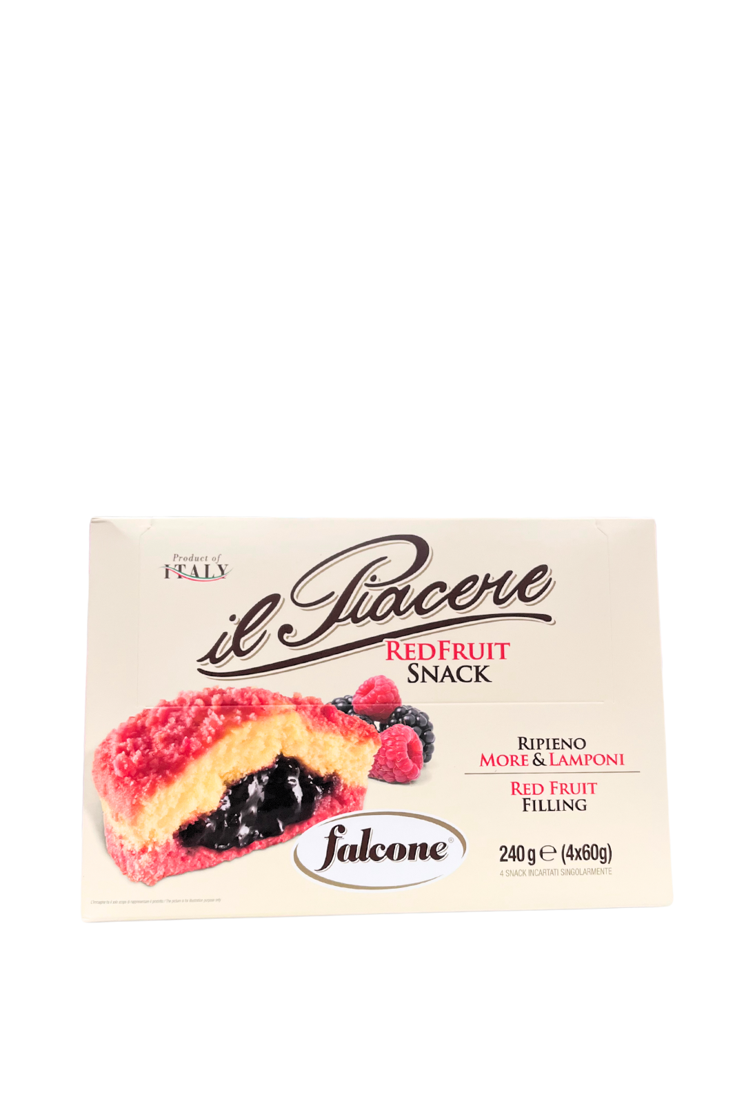 Falcone Dolce ripieno di More & Lampone (4x60g)