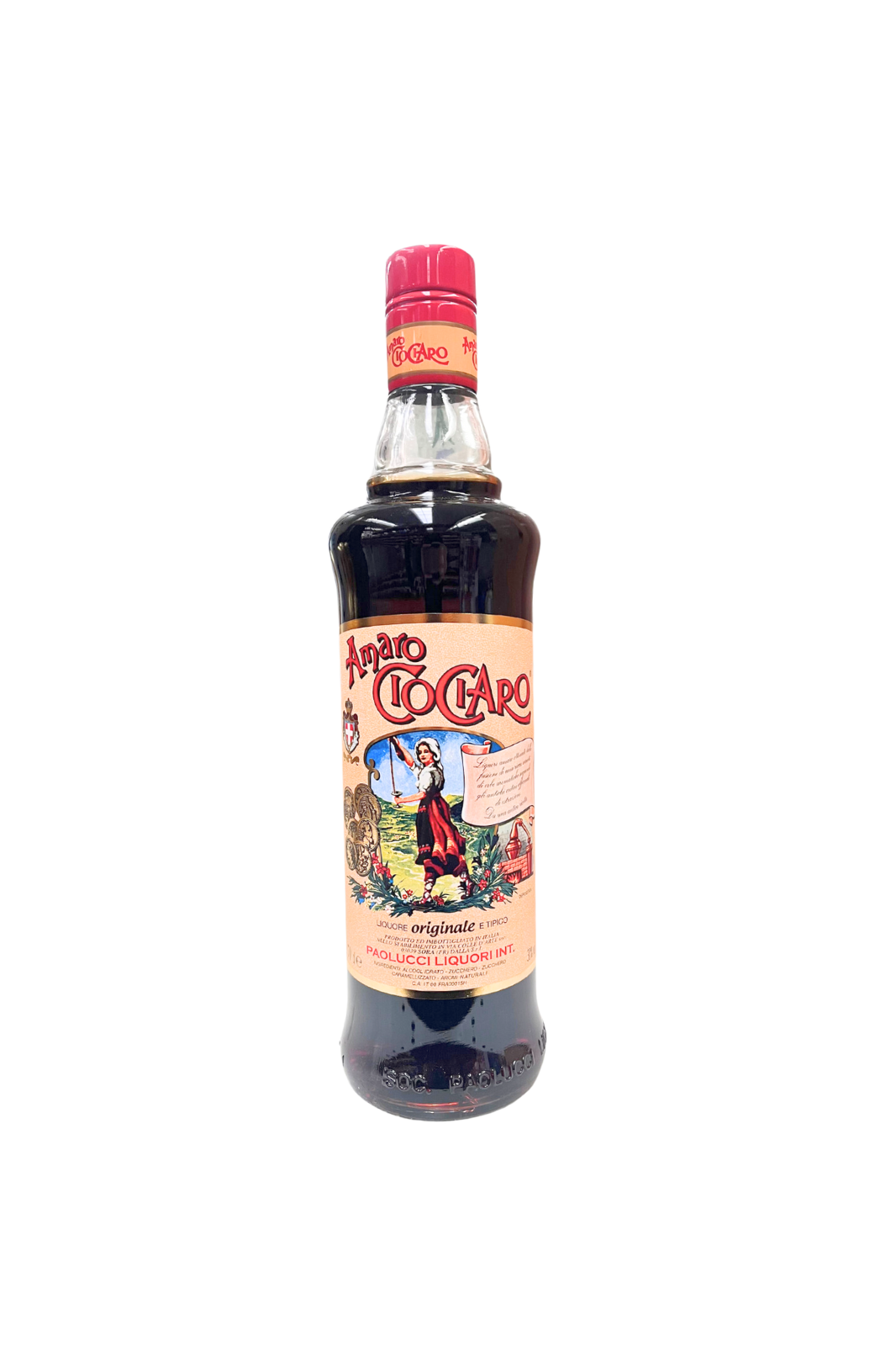 Paolucci Liquori Amaro Ciociaro, 70cl – Liscio e aromatico, l'Amaro Ciociaro è un liquore tradizionale della Ciociaria, perfetto per chi cerca un'esperienza autentica di sapori intensi e avvolgenti. Prodotto con erbe locali e frutti selezionati, ideale da gustare dopo pasto. Bottiglia da 70cl.