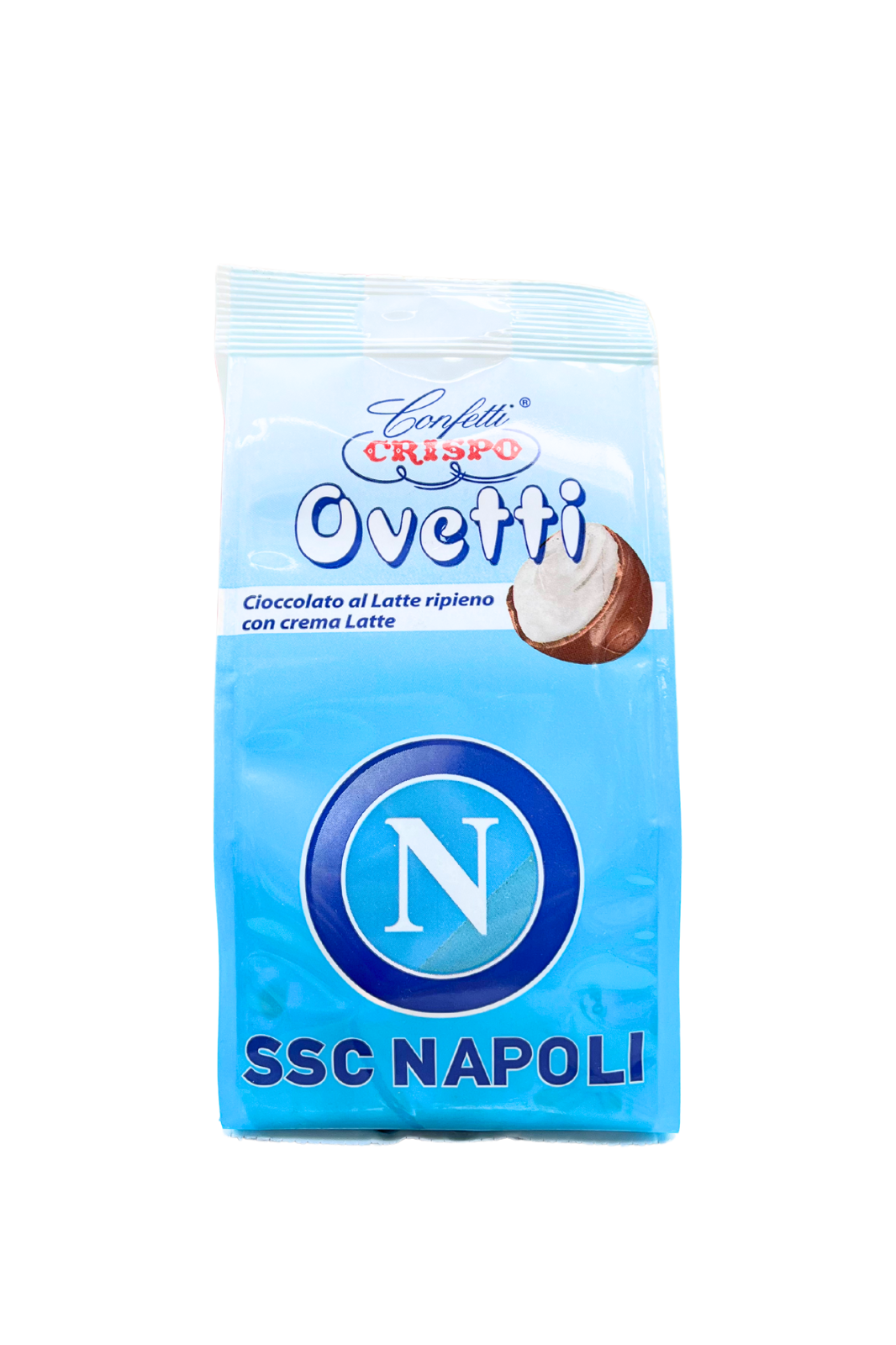 CRISPO Ovetti Napoli Milk chocolate filled with milk cream. 150gr