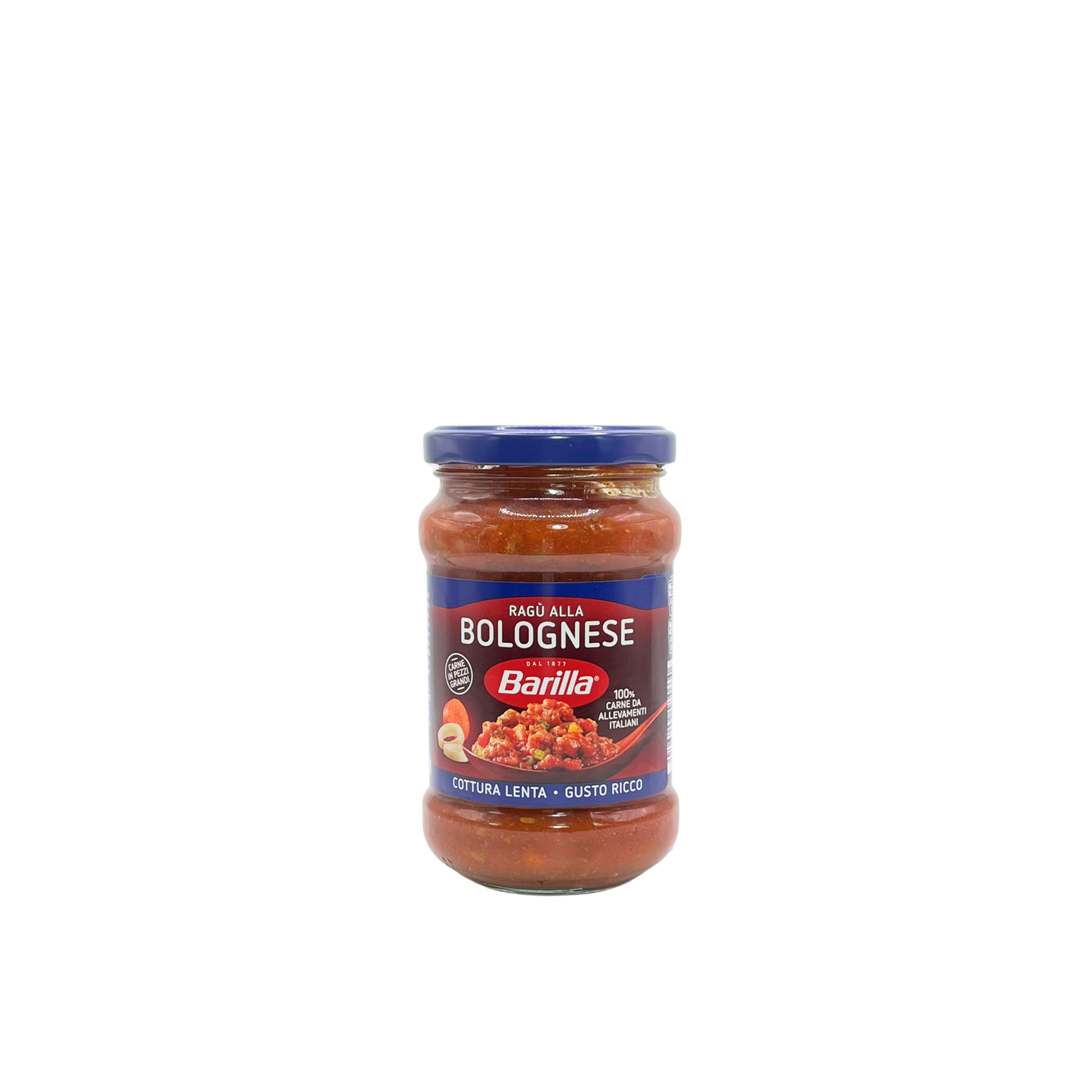 Vasetto da 300 g di Barilla Ragù alla Bolognese con carne 100% italiana, sugo pronto tradizionale in vendita su ESSENZA PISTERZI.