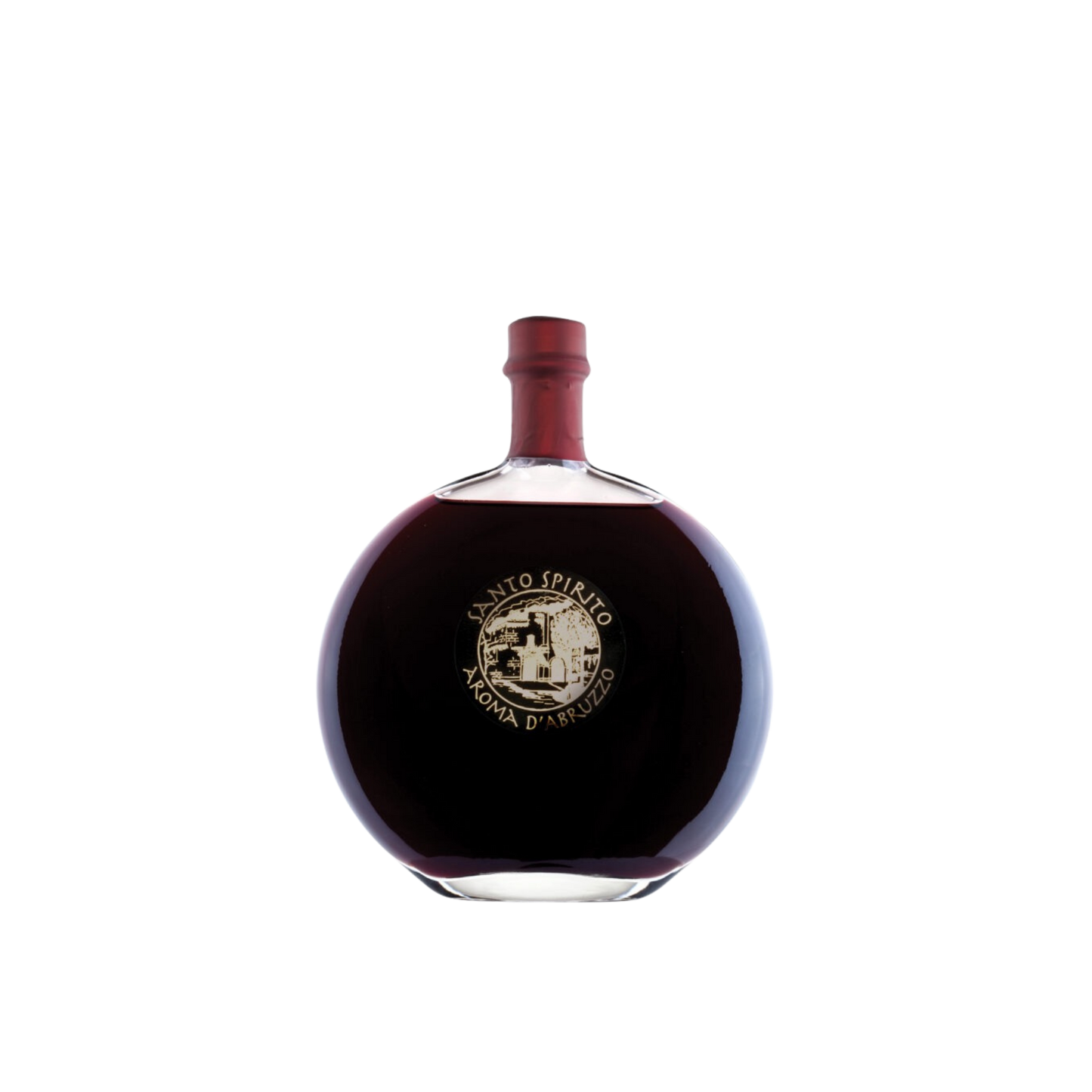Bottiglia di Ratafia Tonda Santo Spirito liquore italiano a base di amarene e Montepulciano