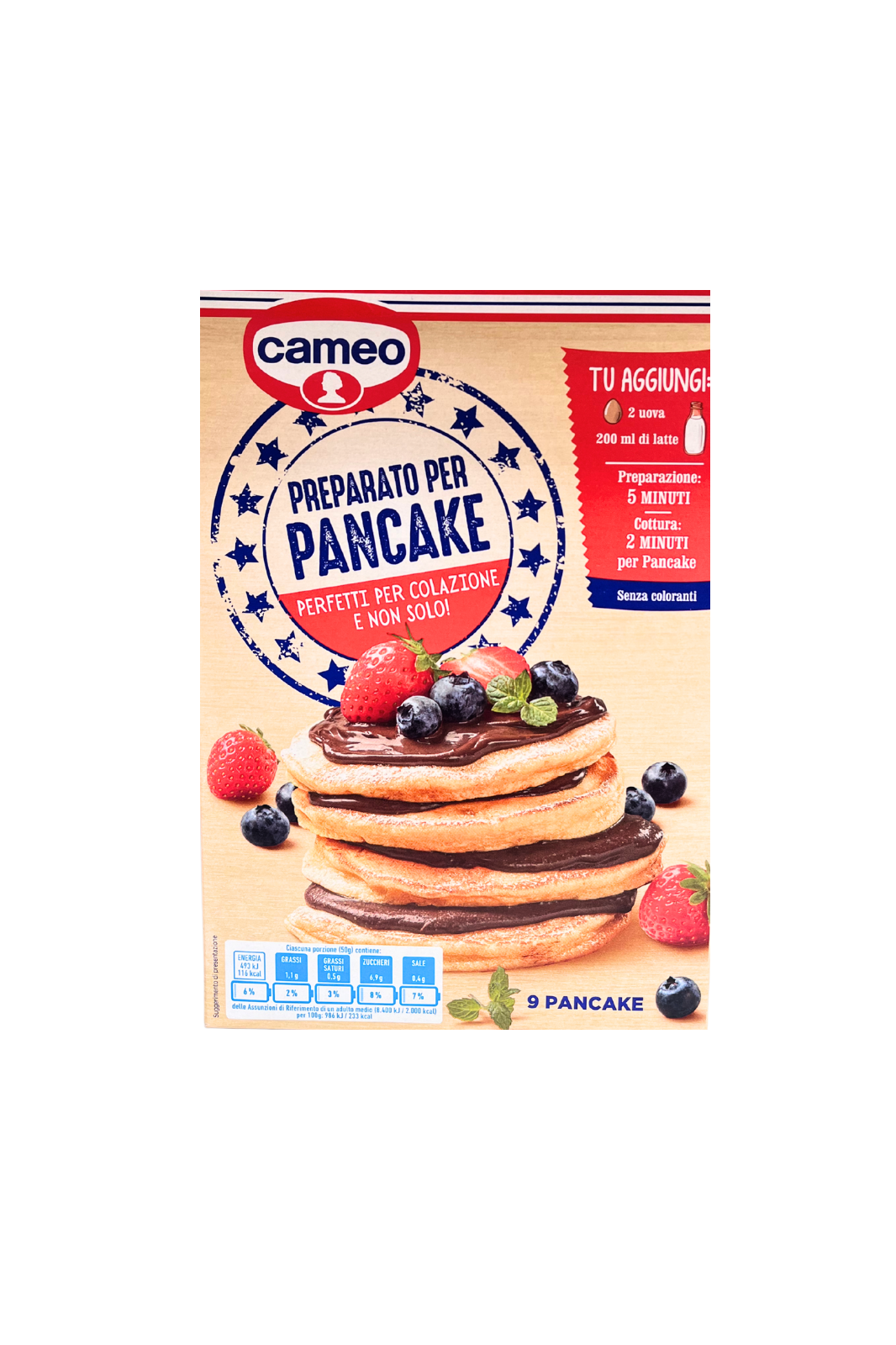 Confezione da 250g di Preparato per Pancakes CAMEO – ideale per preparare pancake soffici e veloci