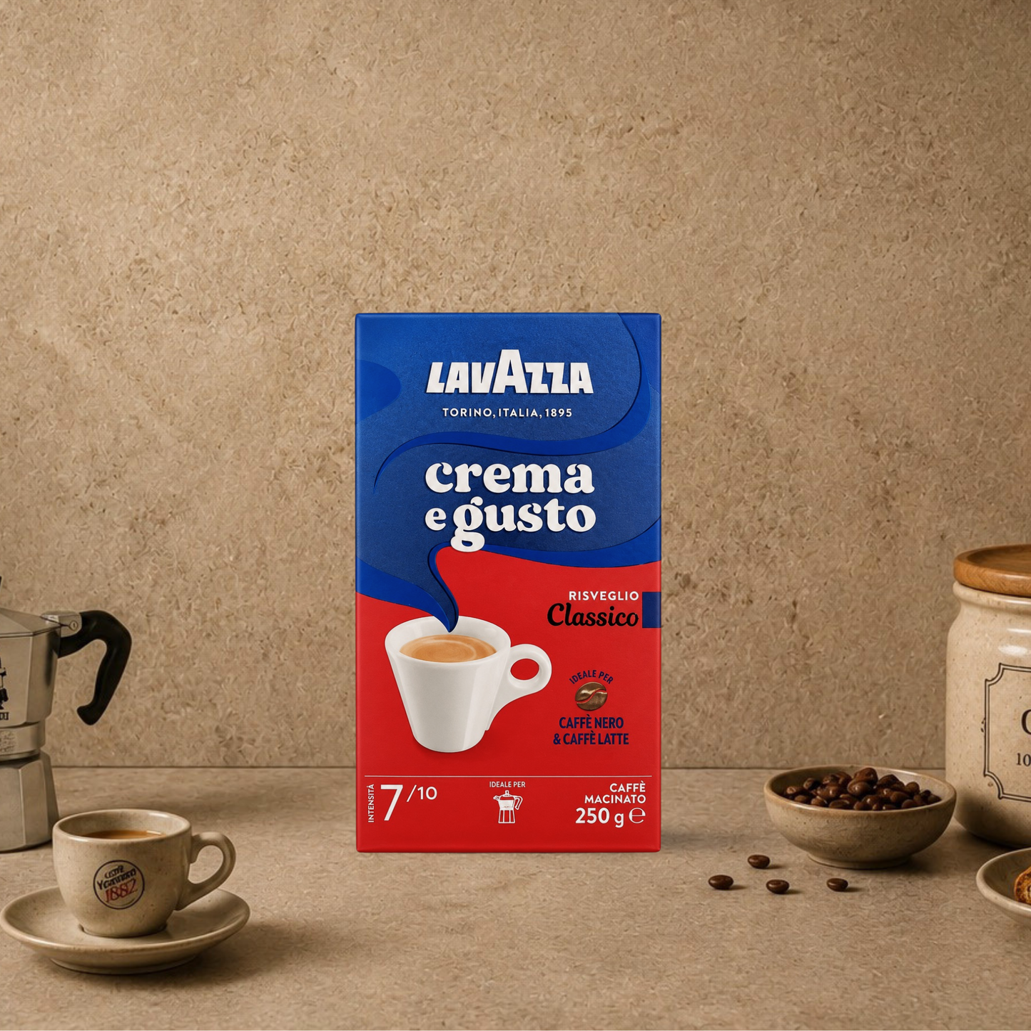 Lavazza Caffè Crema e Gusto Classico, 250gr.
