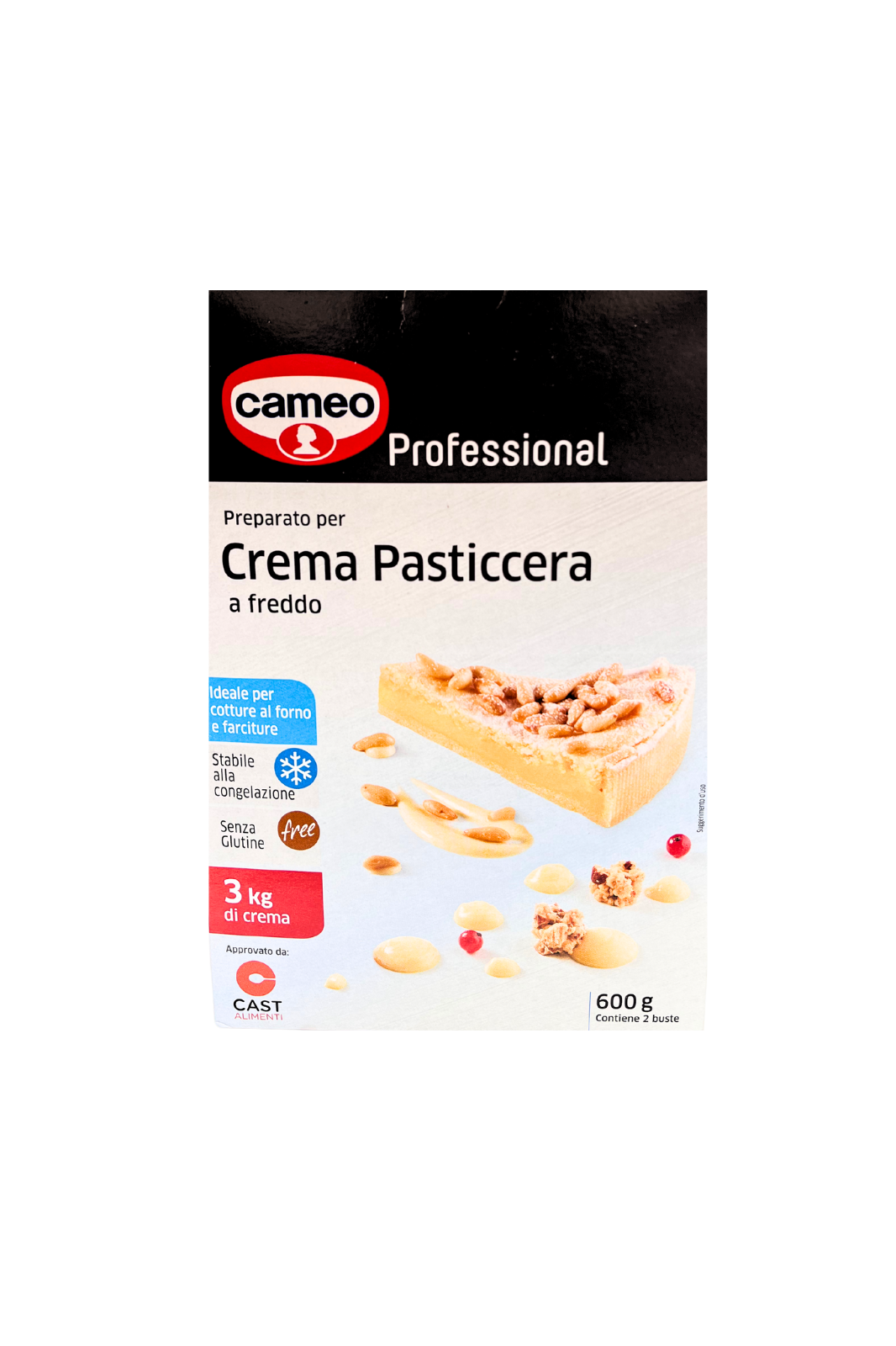 Confezione da 600g (2 bustine) di Preparato per Crema Pasticcera CAMEO – per una crema vellutata ideale per farcire dolci