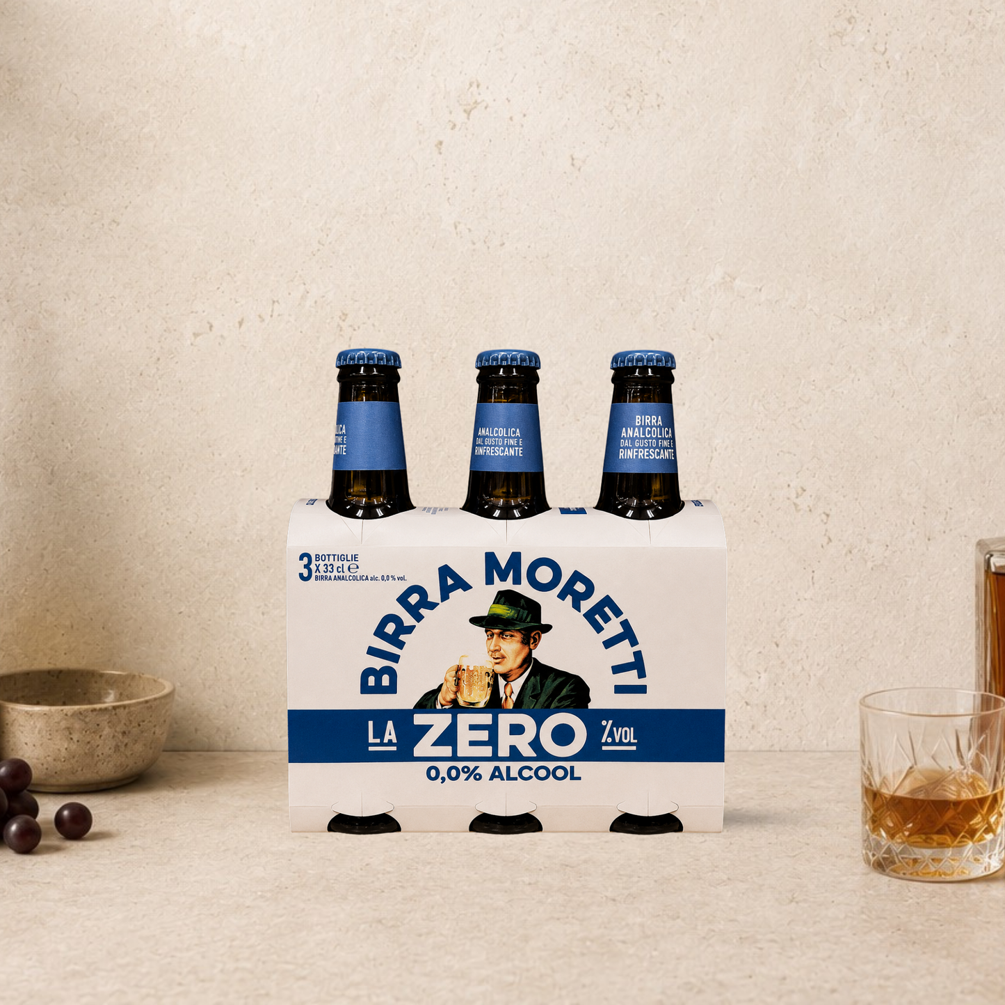 Moretti Beer Zero Alcohol% (3x33cl)