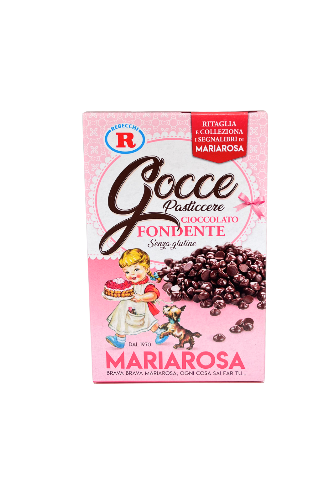 REBECCHI Gluten-Free Dark Chocolate Chips 125g – ideal for baking, cookies, and desserts