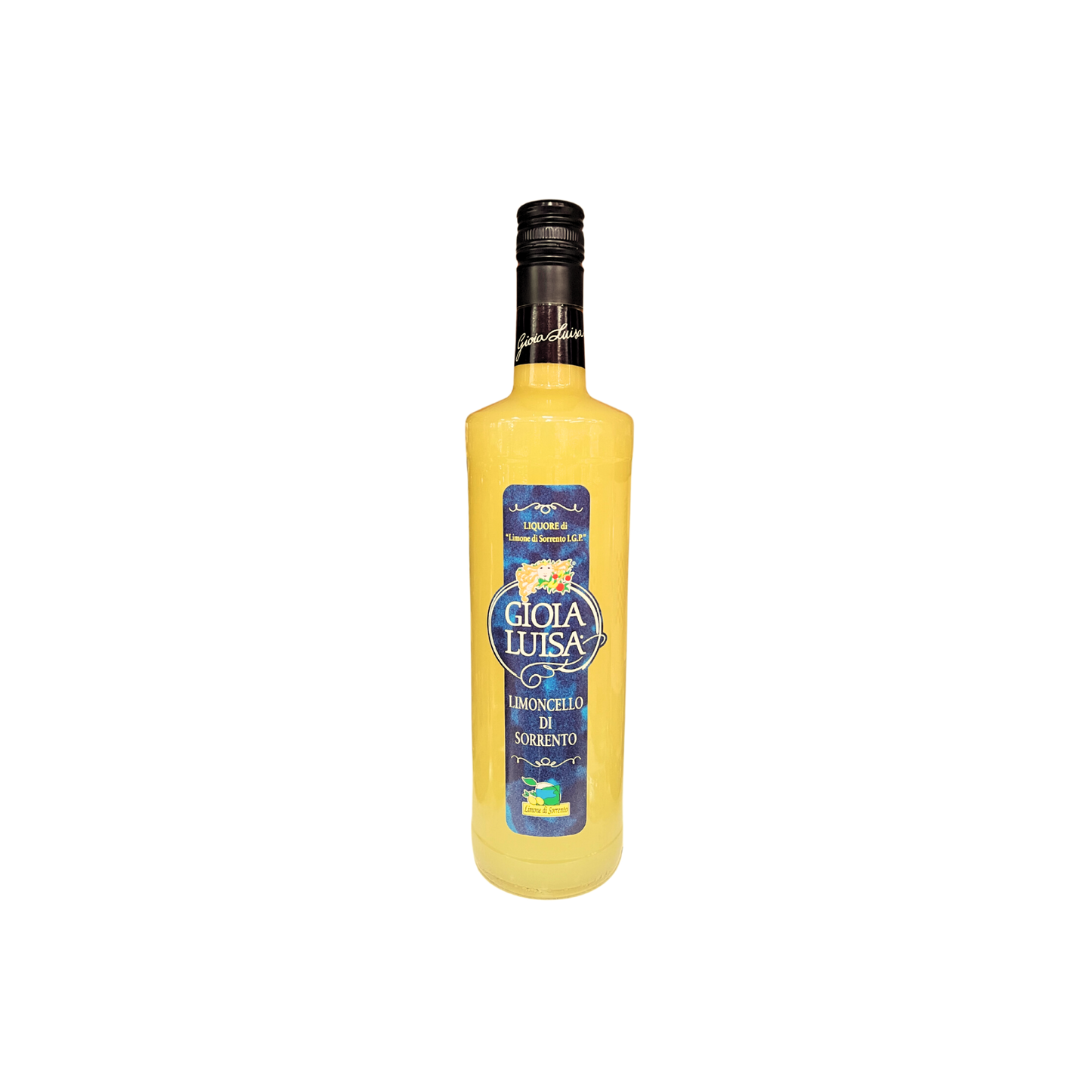 Bottiglia da 70 cl di GIOIA LUISA Limoncello di Sorrento IGP, liquore tradizionale campano al limone.