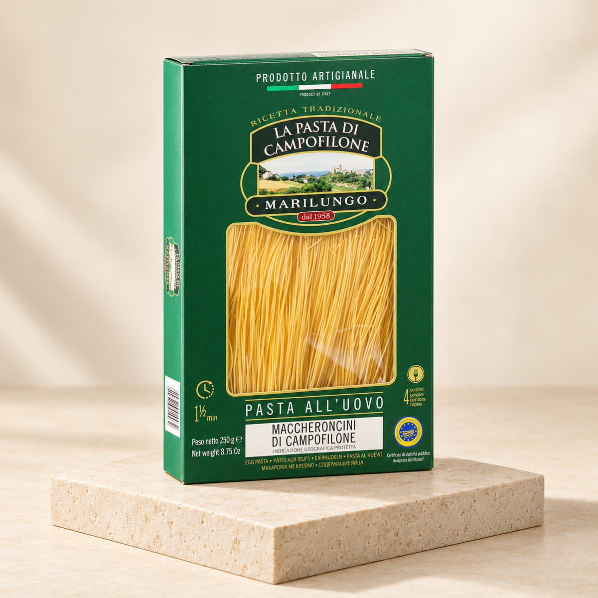 PASTA MARILUNGO Maccheroncini di Campofilone PGI 250g – traditional Italian egg pasta from Marche