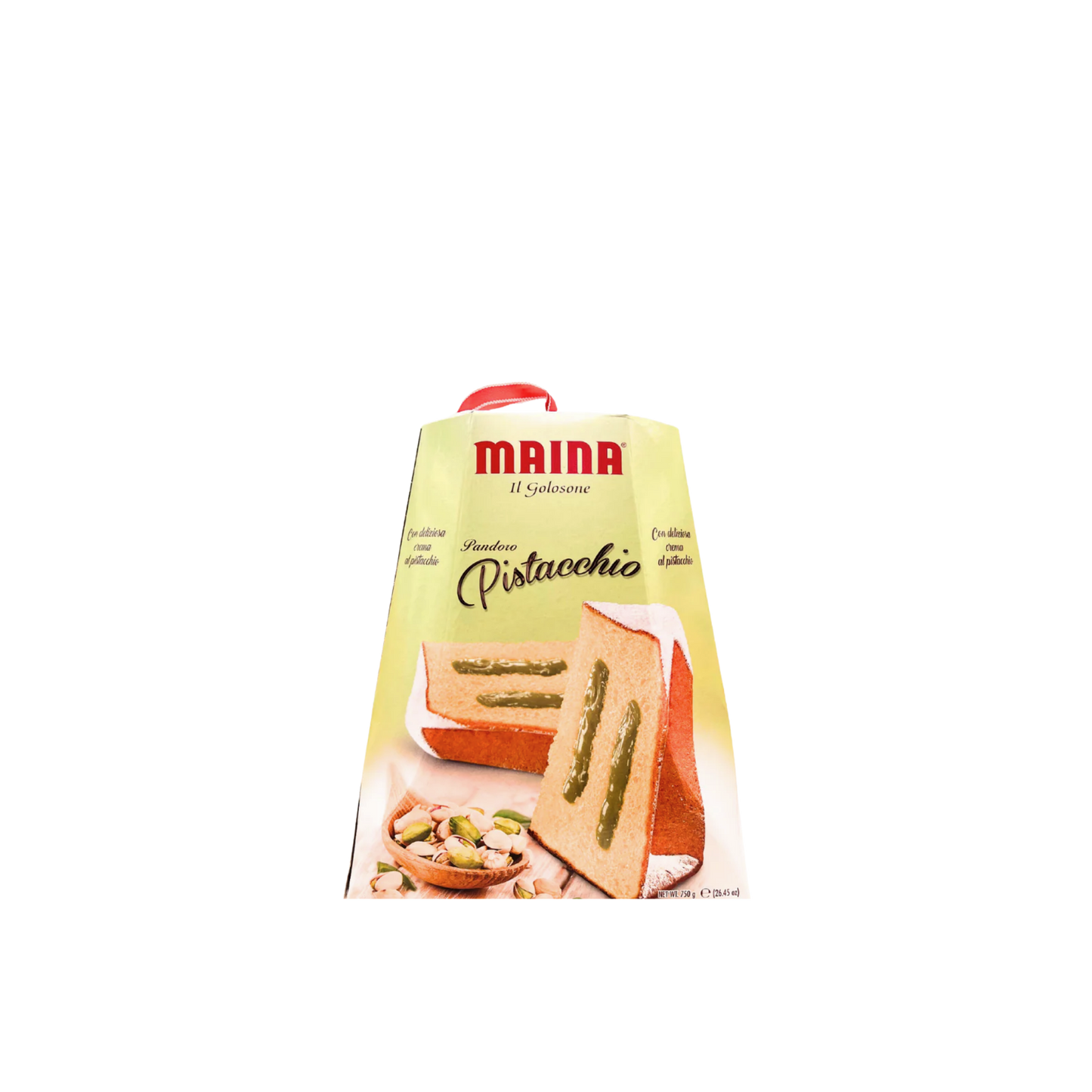 Pandoro Maina con crema al pistacchio 750g confezione