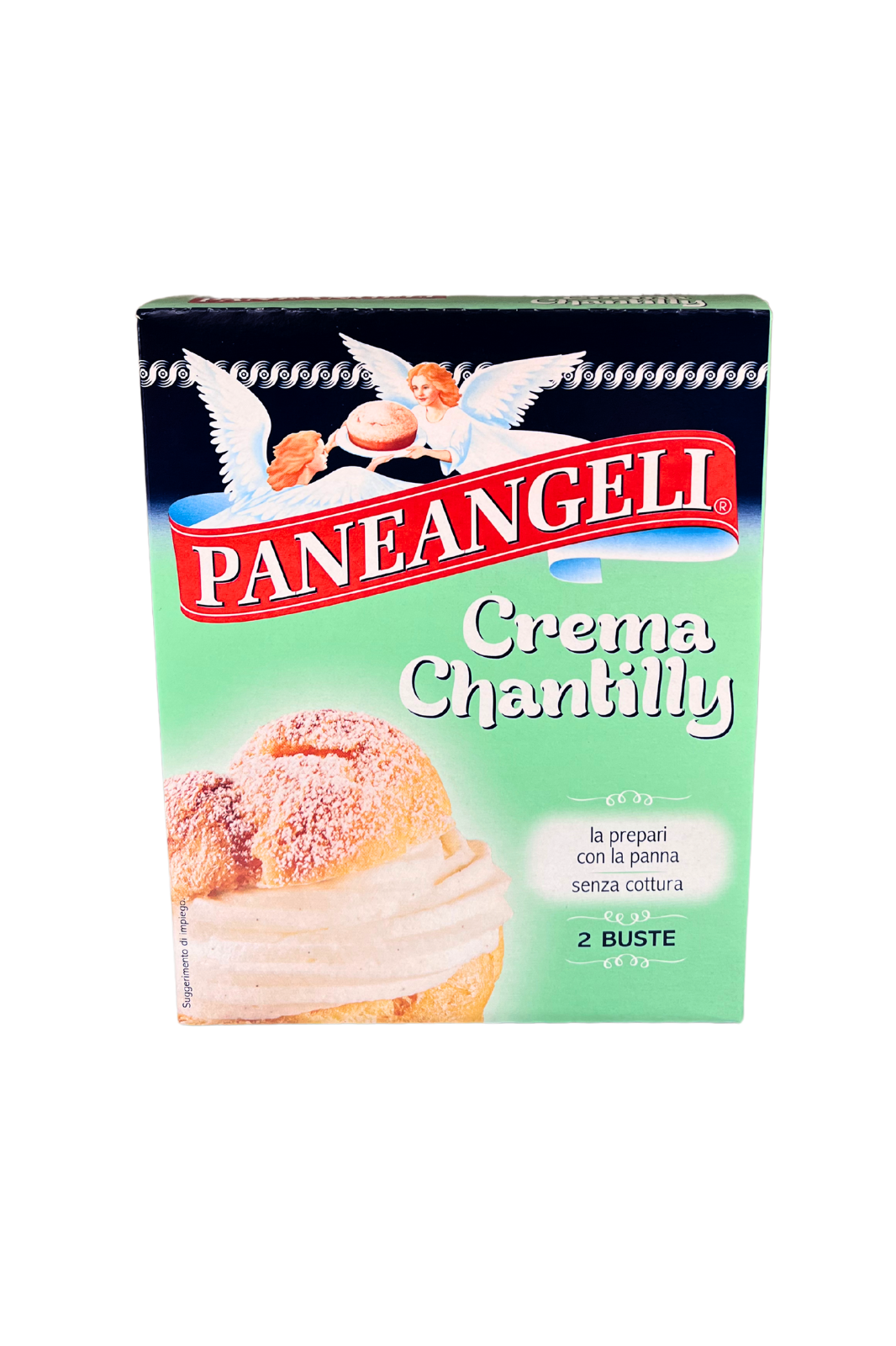 PANEANGELI Crema Chantilly 80g (2 bustine) – crema soffice e delicata per torte, dolci e pasticcini