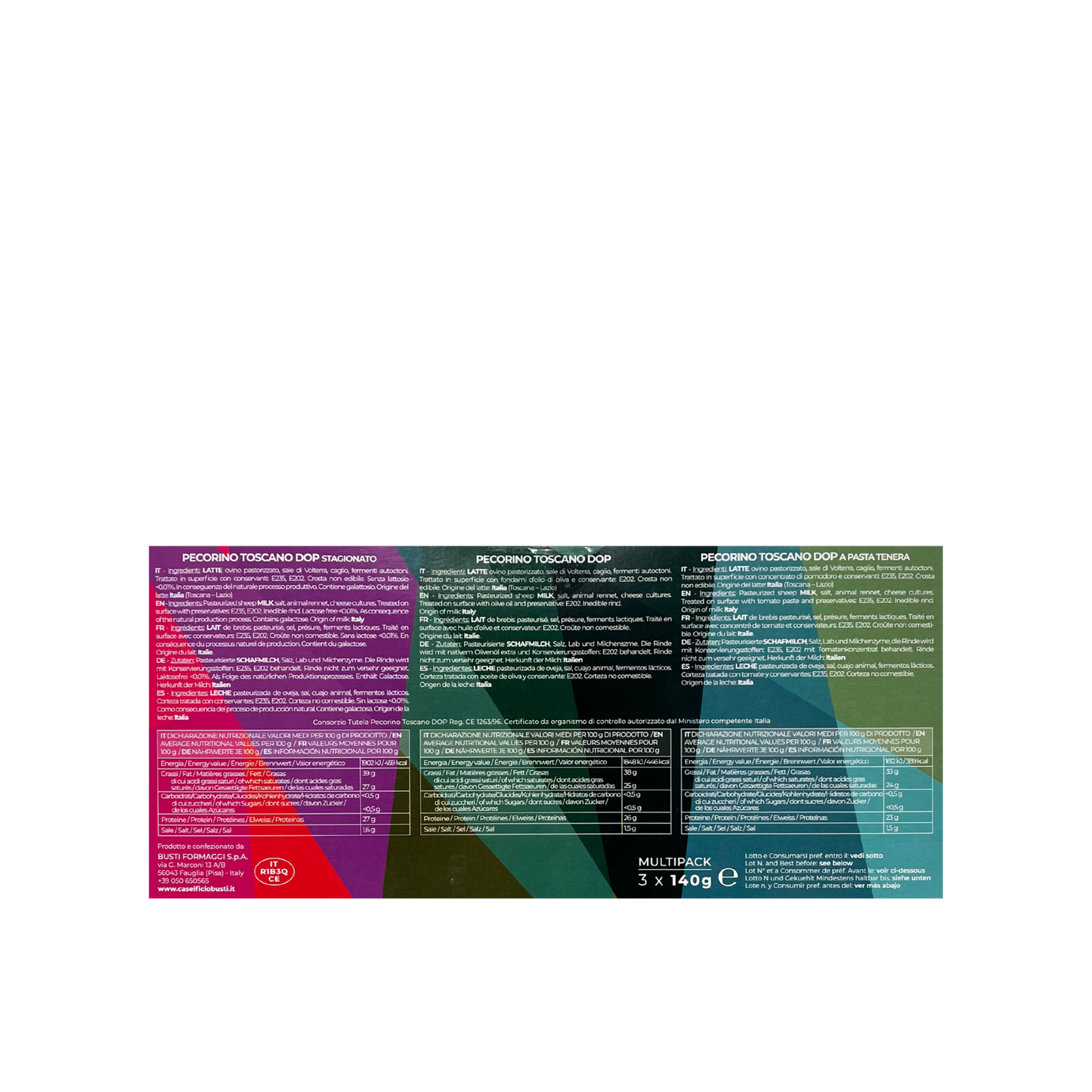 Pecorino Toscano DOP BUSTI – dettaglio fetta e consistenza