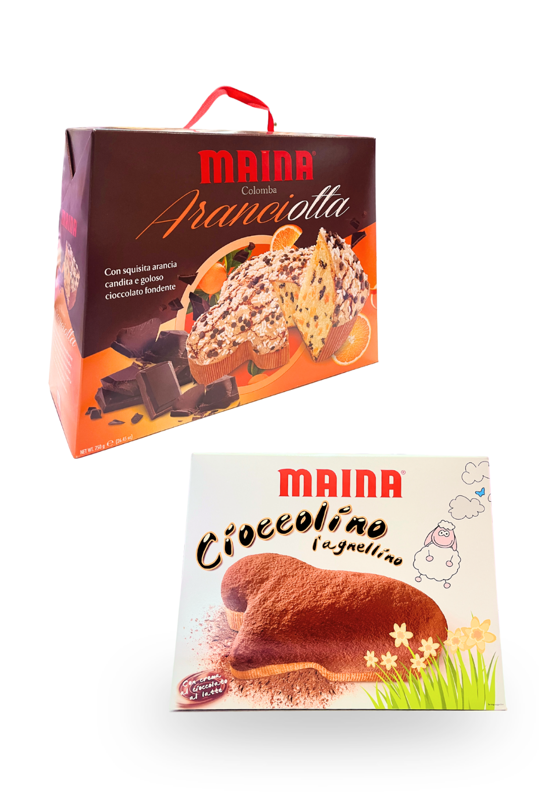 MAINA cioccolino e colomba al cioccolato, set di 2 dolci Pasqua 2025, edizione speciale, confezione promozionale, regalo dolce Pasqua
