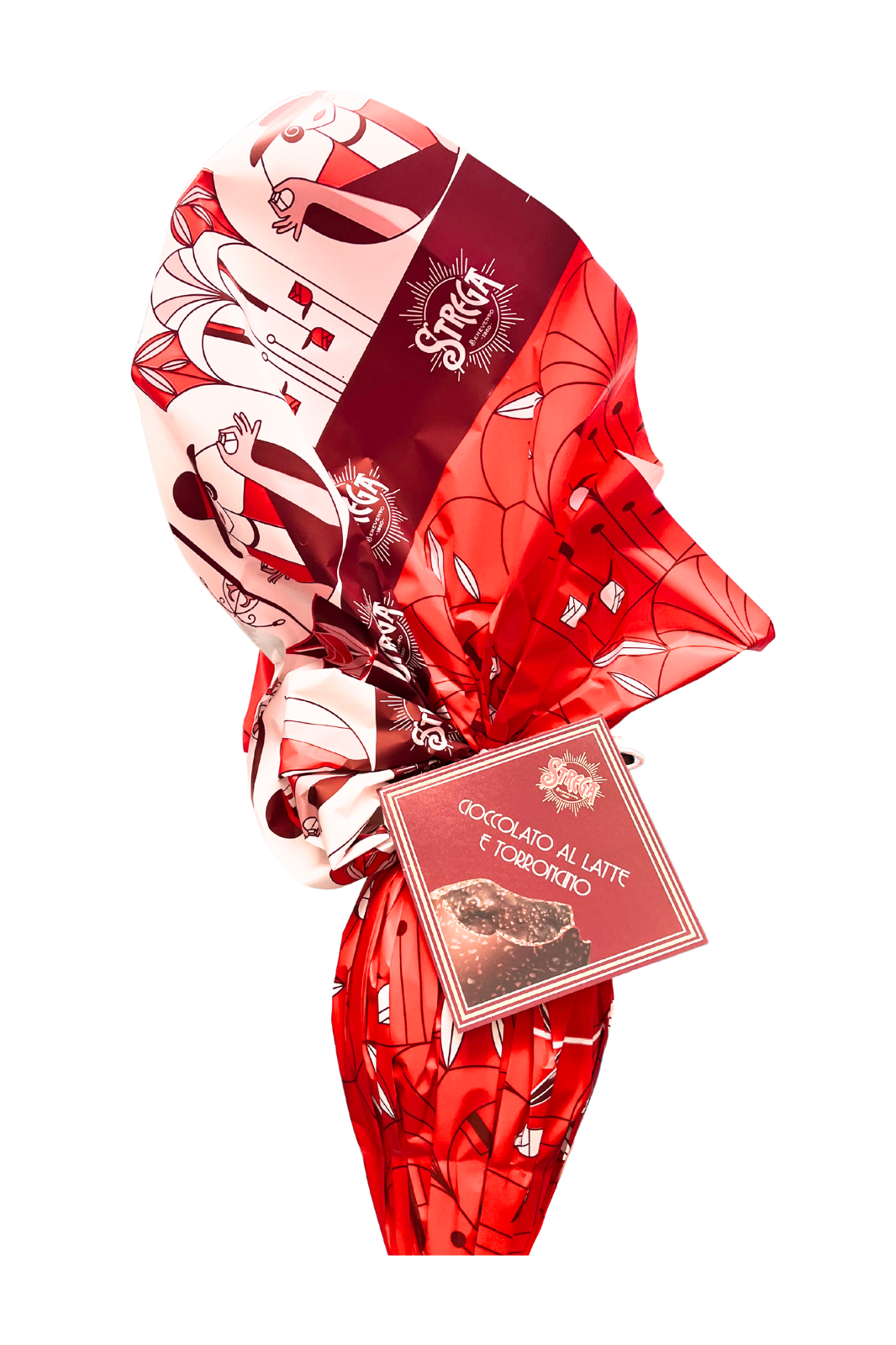 Uovo di Pasqua Strega 300g in cioccolato al latte con granella di torroncino