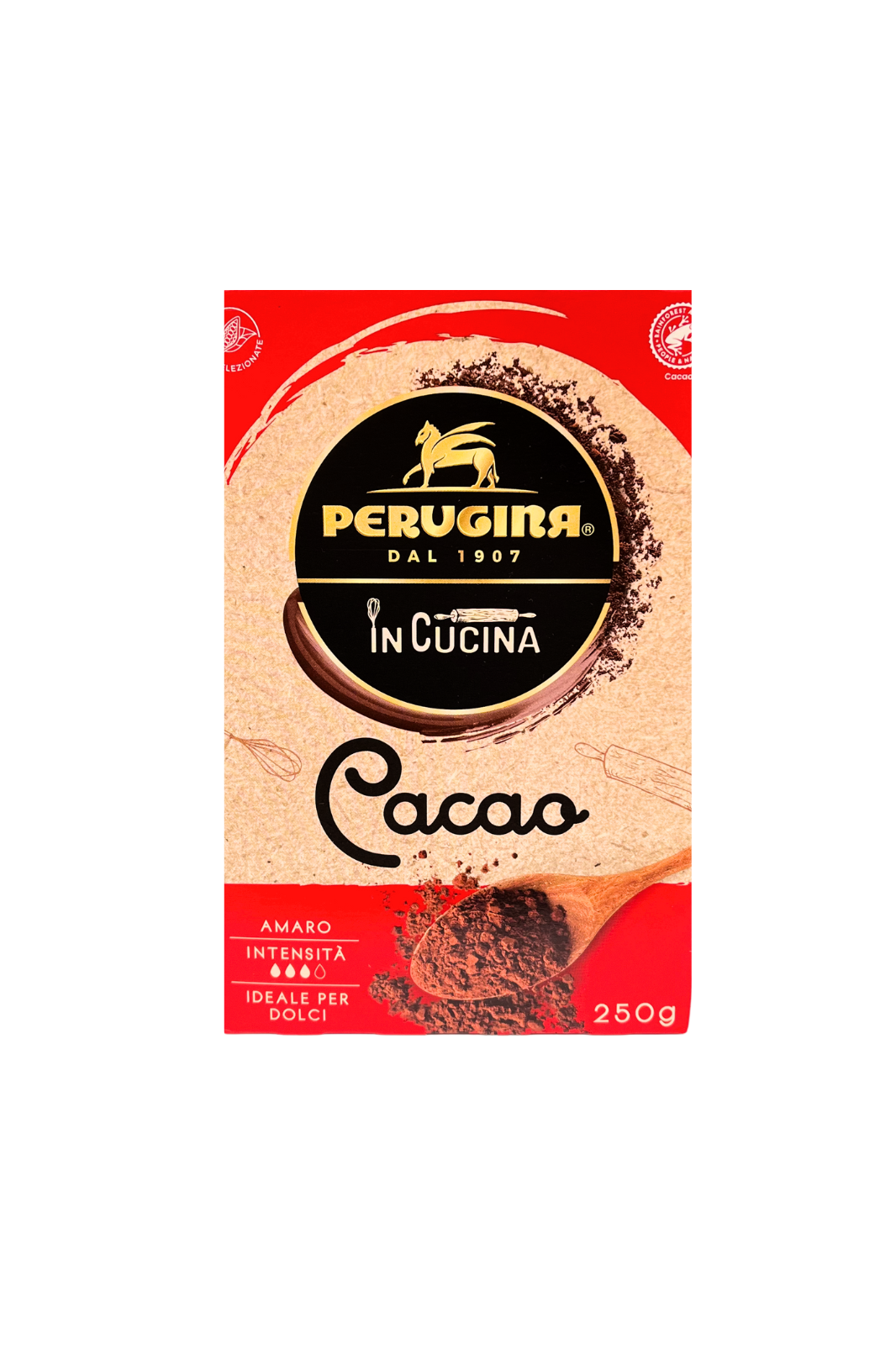 Confezione da 250g di Cacao Amaro PERUGINA - ideale per dolci, torte e ricette tradizionali italiane
