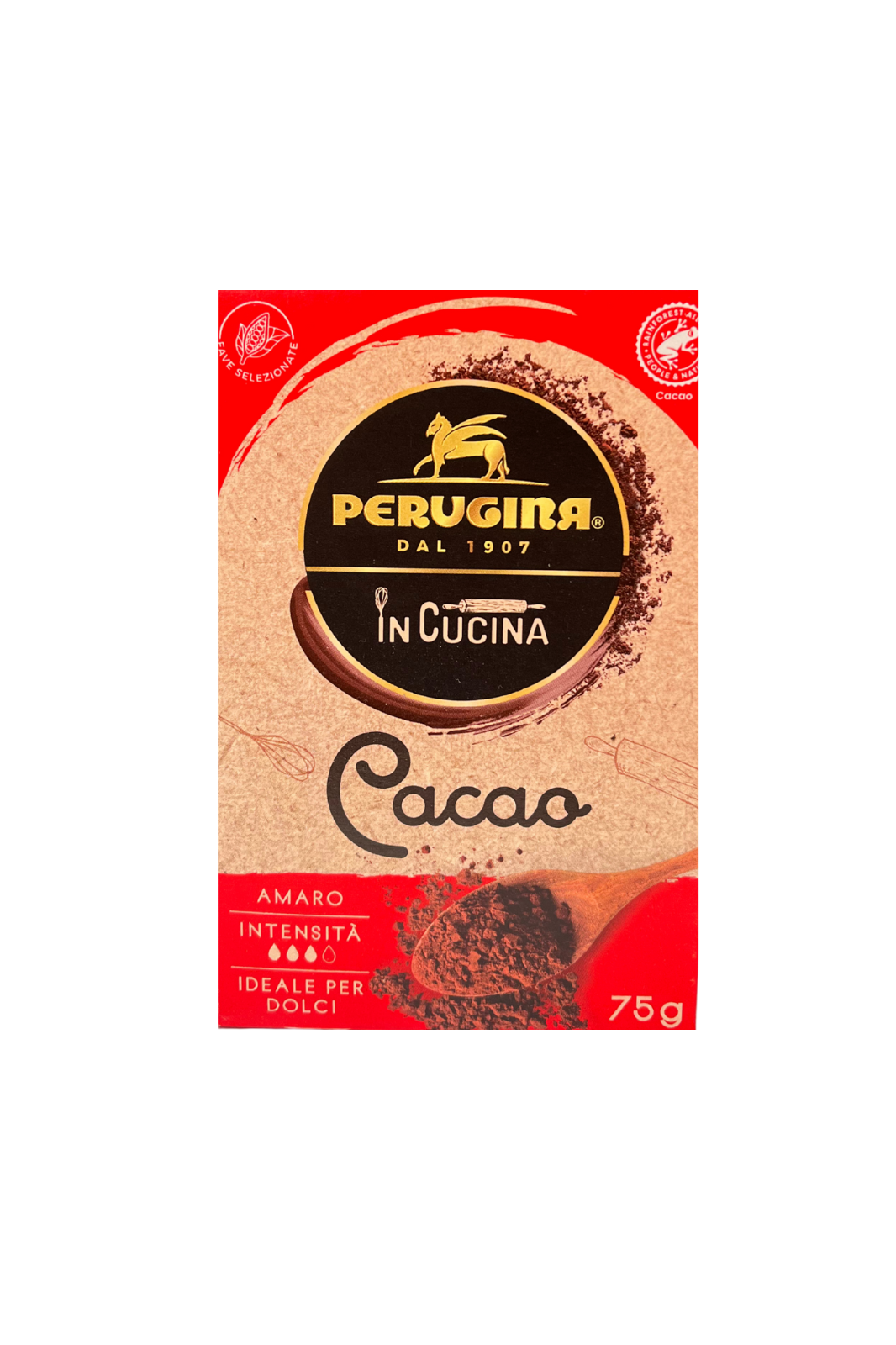 Confezione da 75g di Cacao Amaro PERUGINA – ideale per dolci, torte e ricette italiane
