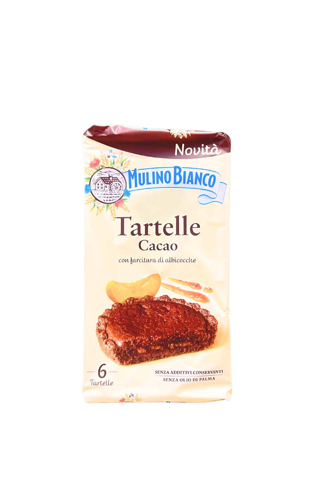 Mulino Bianco Tartelle Cacao con farcitura di Albicocche. (x6)