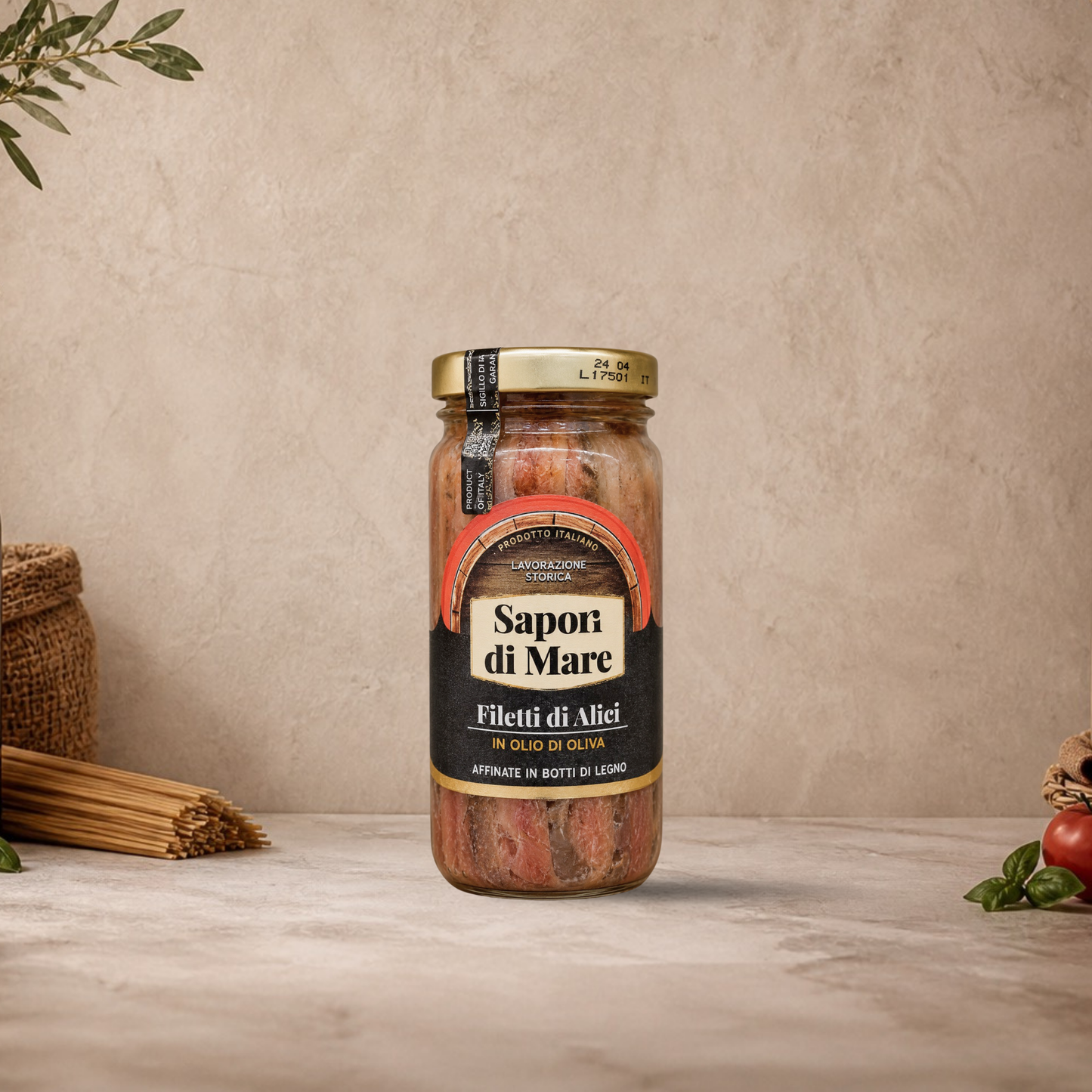 SAPORI DI MARE Filetti di Alici in Olio di Oliva, 100gr.