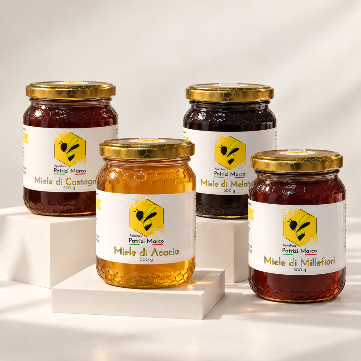 The Italian Honey Tasting Collection - 4 Artisan Italian Honeys