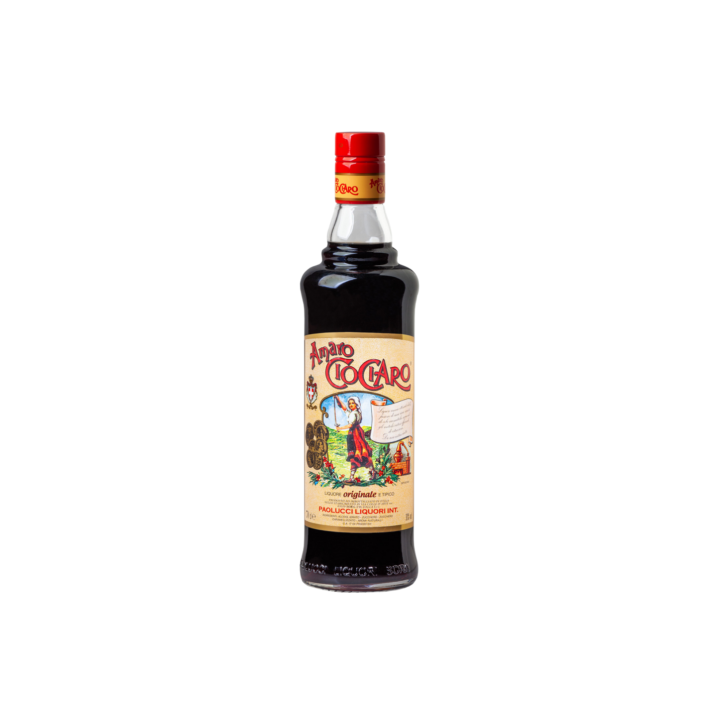 Bottiglia di Amaro Ciociaro L'Originale Paolucci da 70cl – Liquore italiano alle erbe