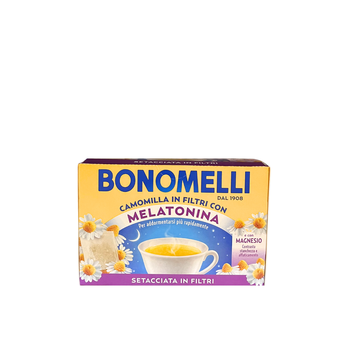 BONOMELLI Camomilla Setacciata in Filtri 14 Bustine - Confezione tisana rilassante e naturale