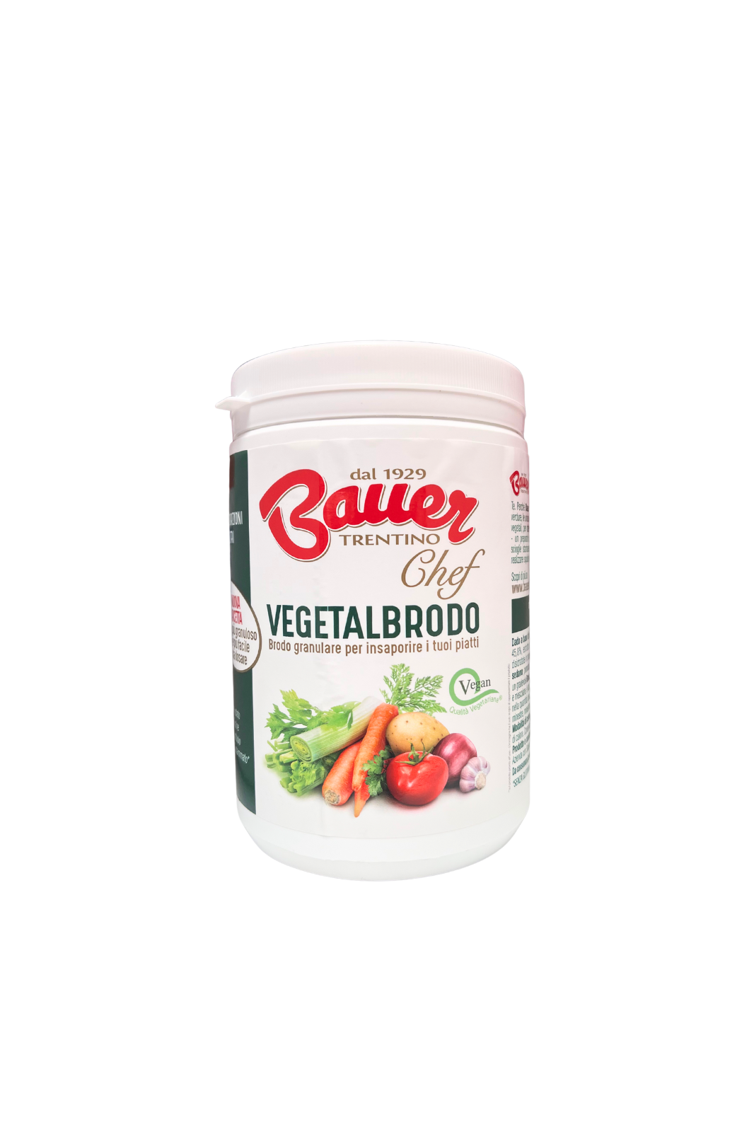Brodo granulare vegetale Bauer 700g – 100% vegetale e senza glutammato