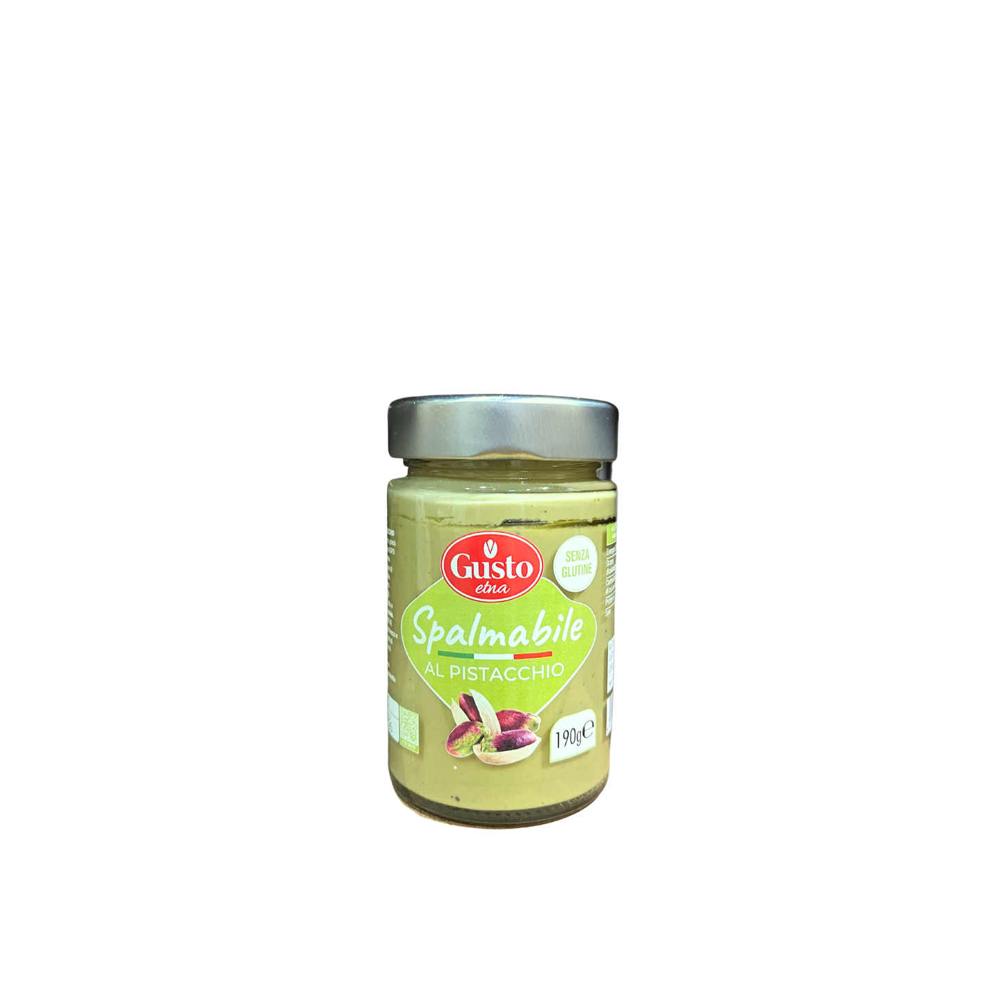 GUSTO ETNA Crema Spalmabile al Pistacchio 190g - Vasetto di crema al pistacchio vellutata e golosa