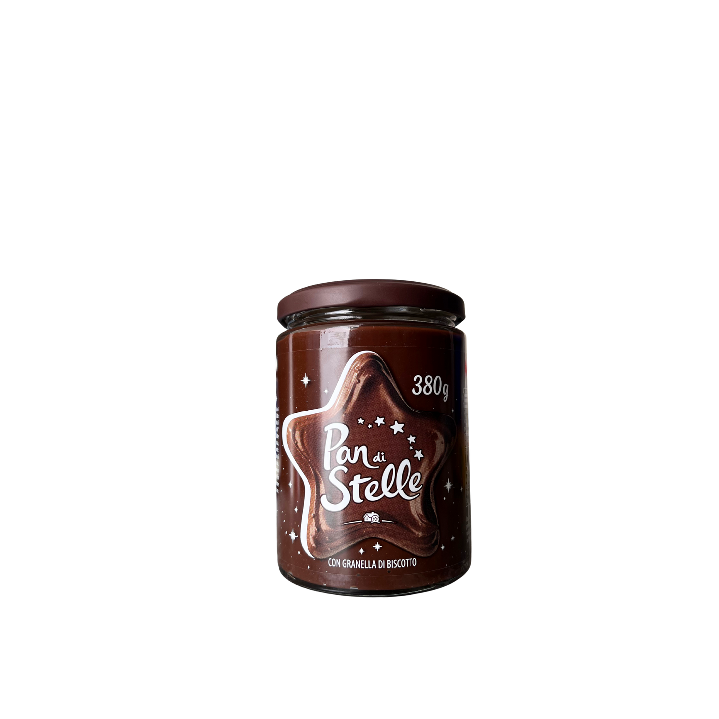 PAN DI STELLE Crema Spalmabile 380g – barattolo di crema al cacao e nocciole con granella di biscotti Pan di Stelle – Essenza Pisterzi